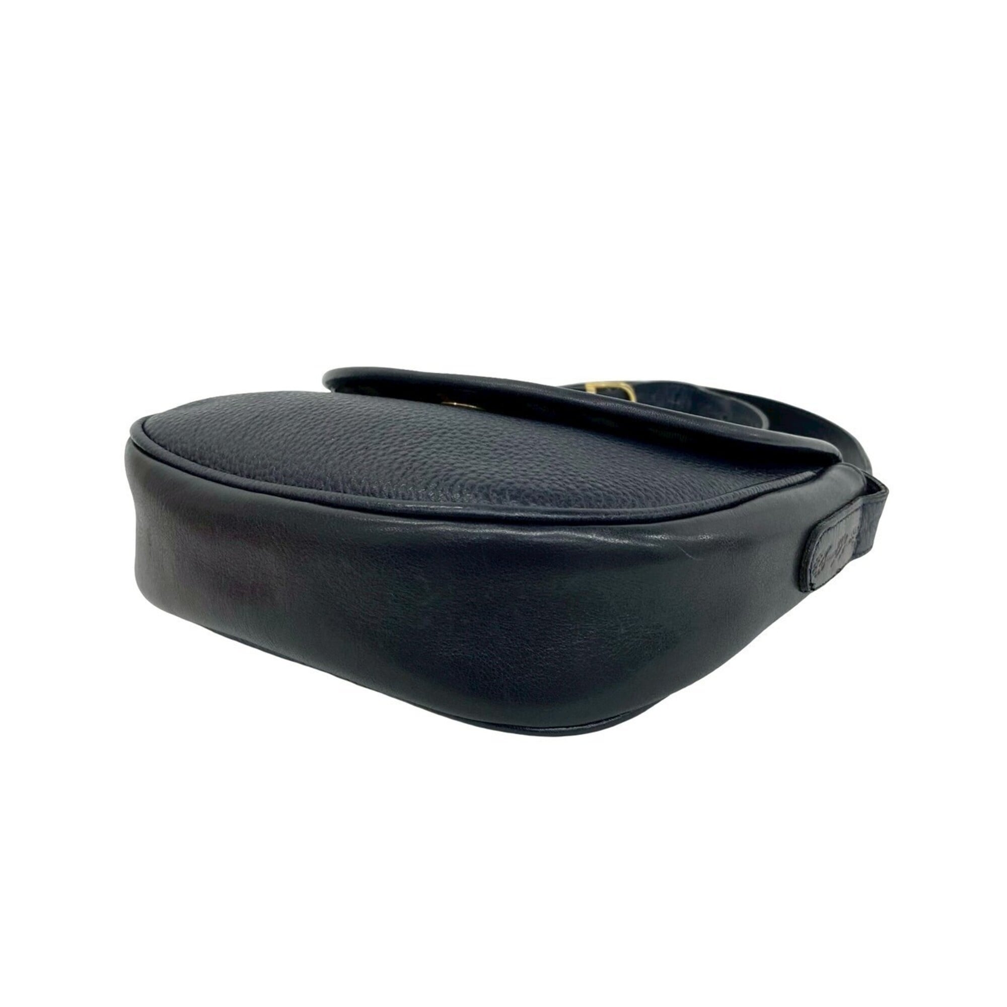 Burberry Navy Leather Shoulder Bag (Pre-Owned)