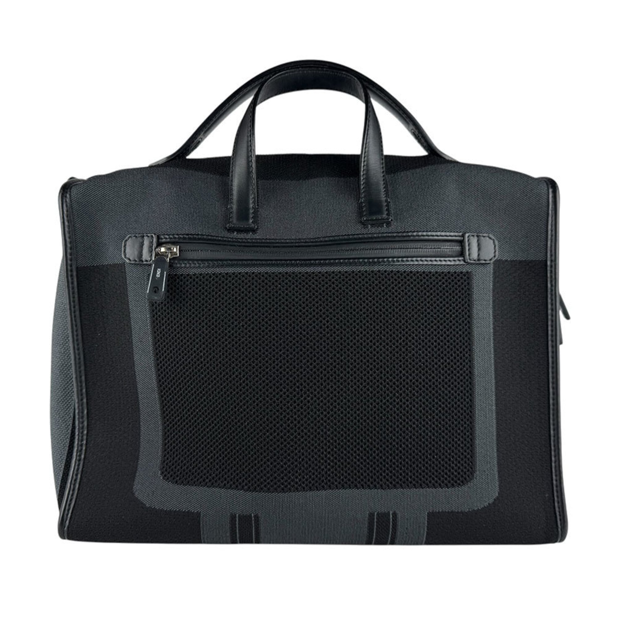 Fendi Black Nylon Leather Handbag (Pre-Owned)