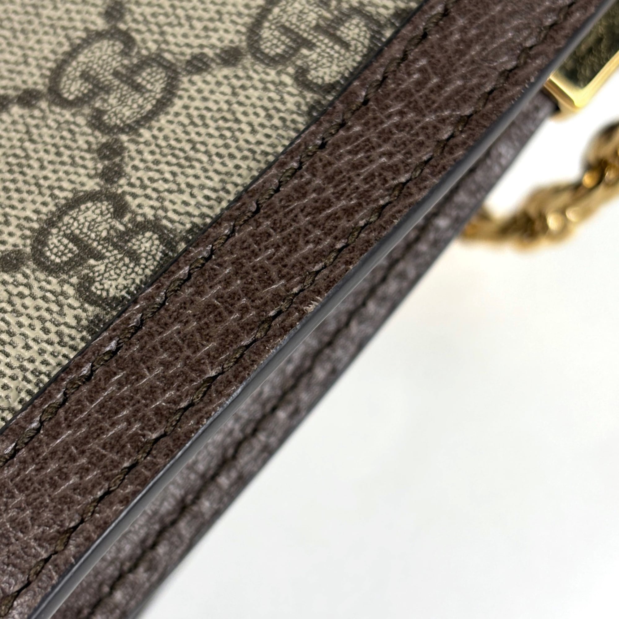 Gucci Beige Brown Gg Supreme Leather Shoulder Bag (Pre-Owned)