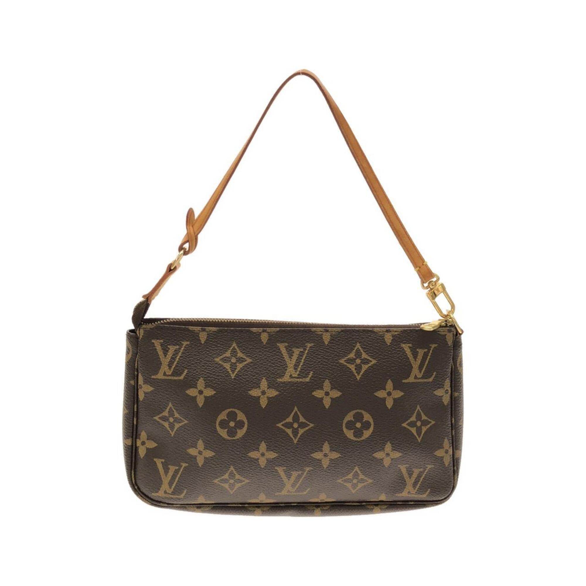 Louis Vuitton Monogram Marron Coated Canvas Pochette (Pre-Owned)