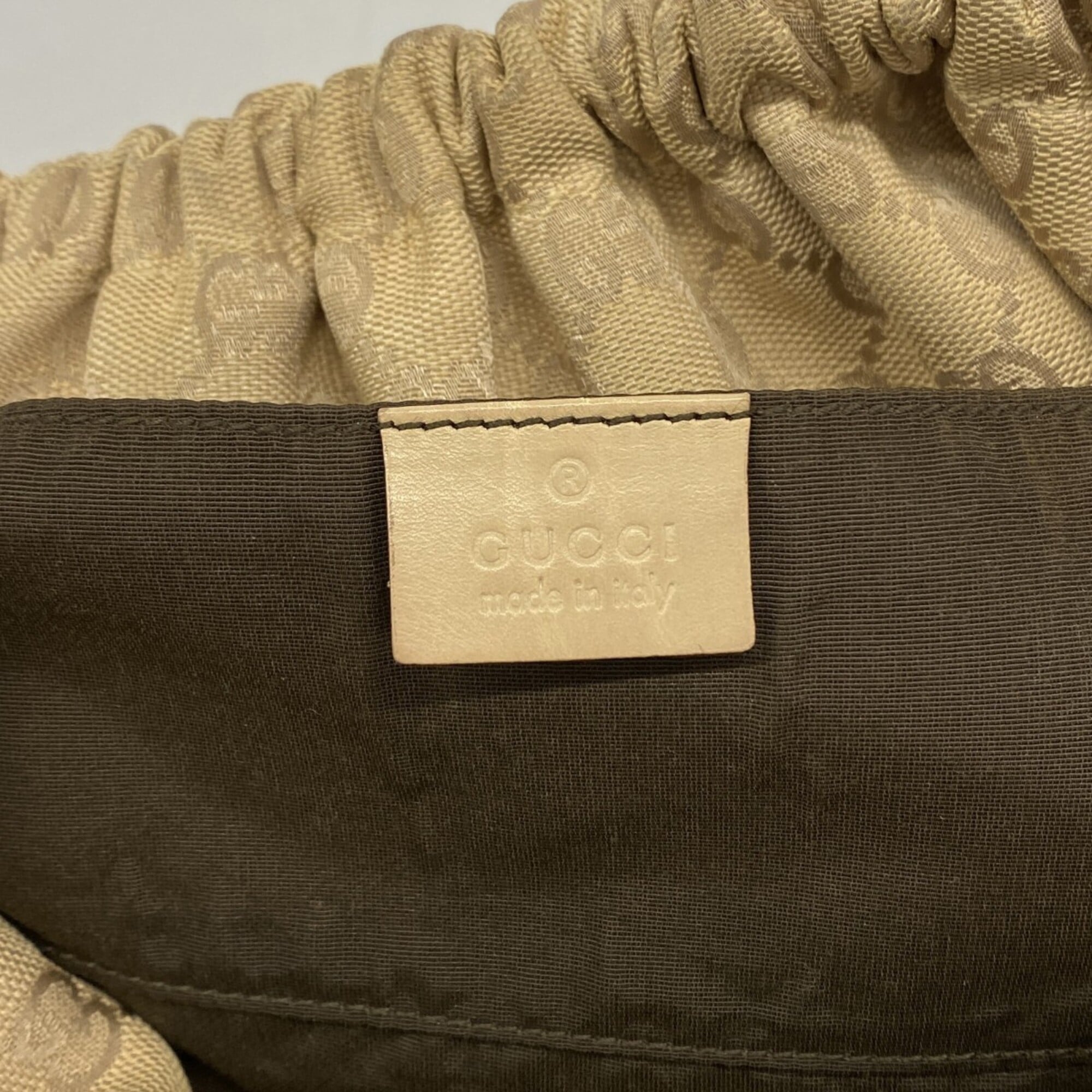 Gucci Beige Canvas Handbag (Pre-Owned)
