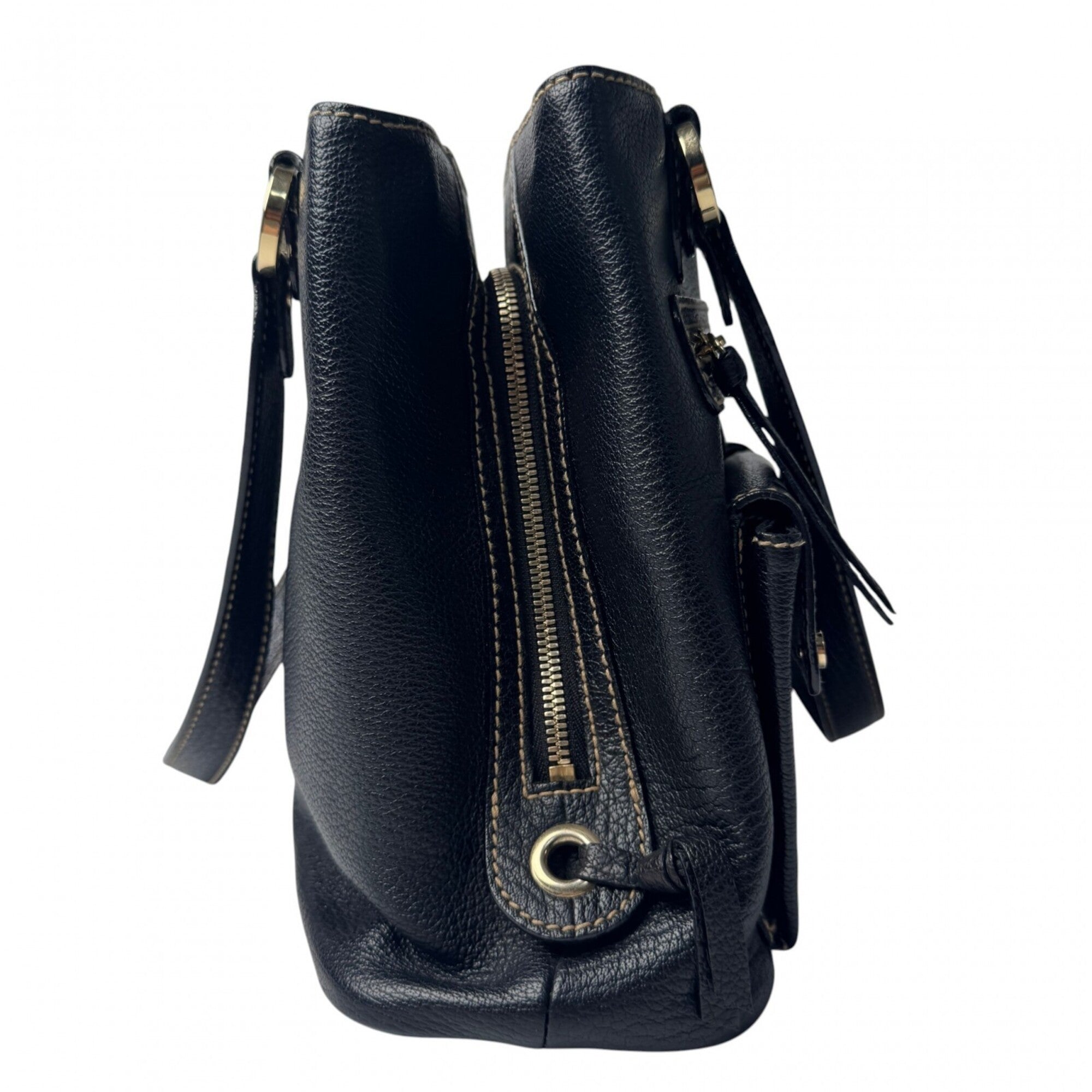 Bvlgari Black Leather Handbag (Pre-Owned)