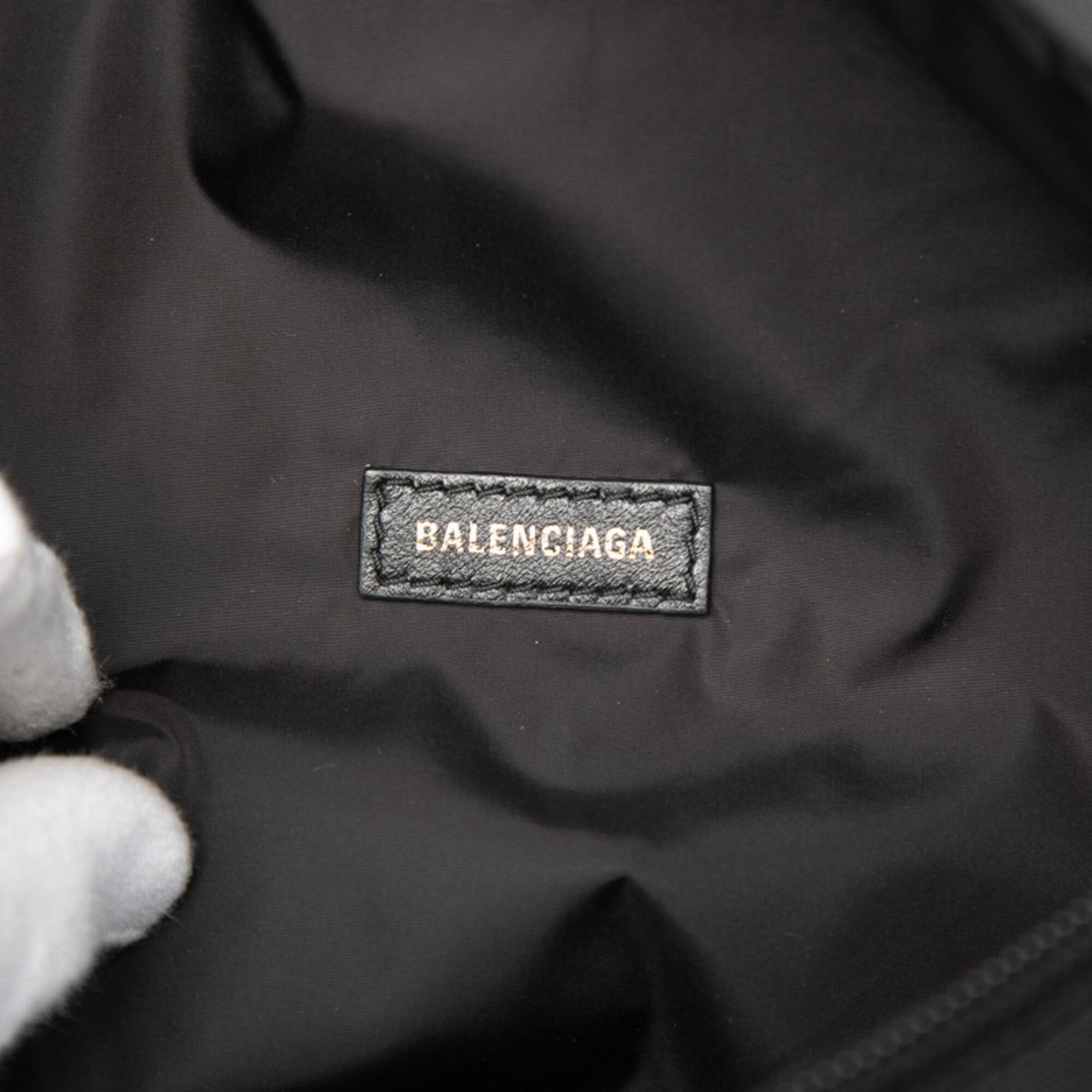Balenciaga Black Nylon Sling Bag (Pre-Owned)