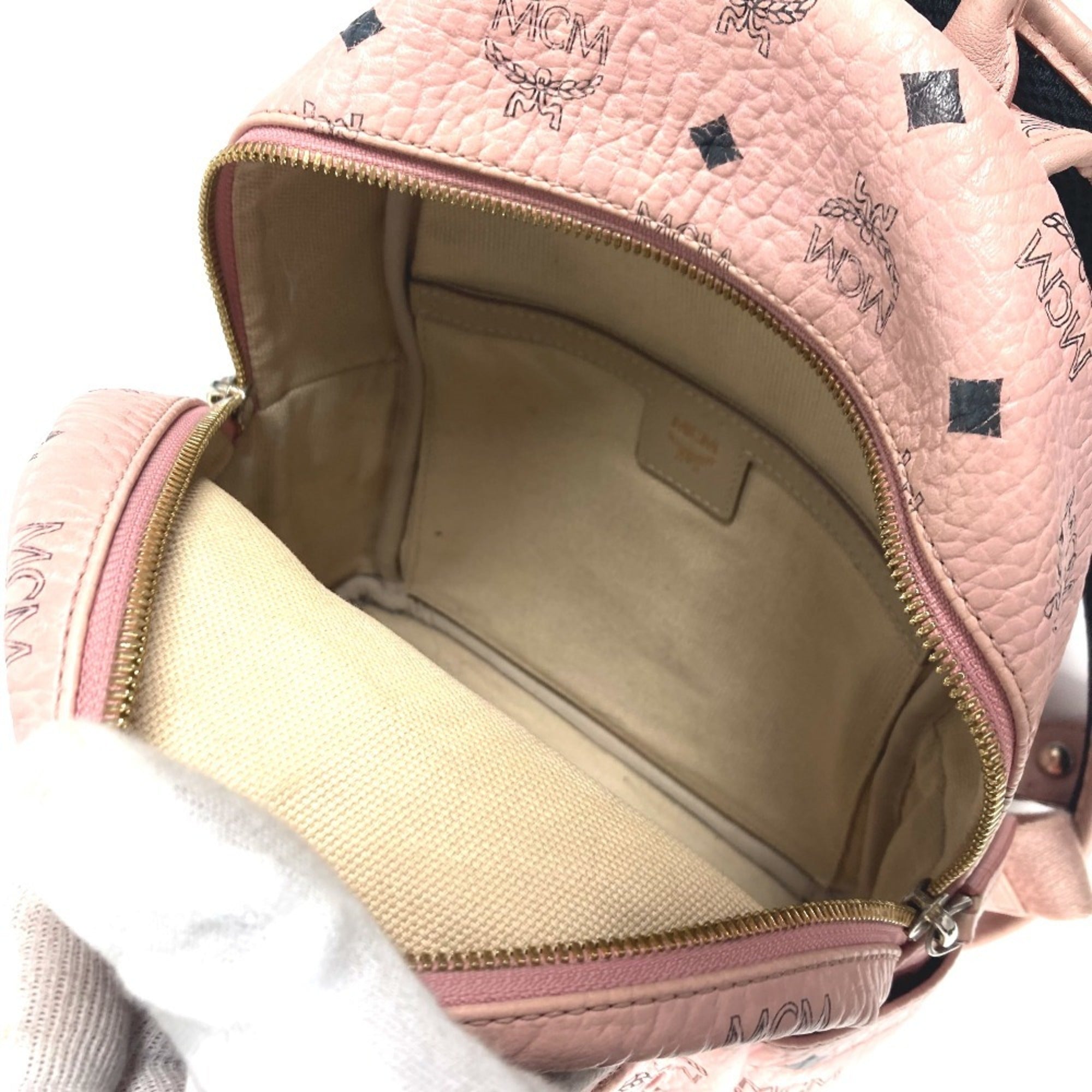 Mcm Pink Leather Backpack (Pre-Owned)