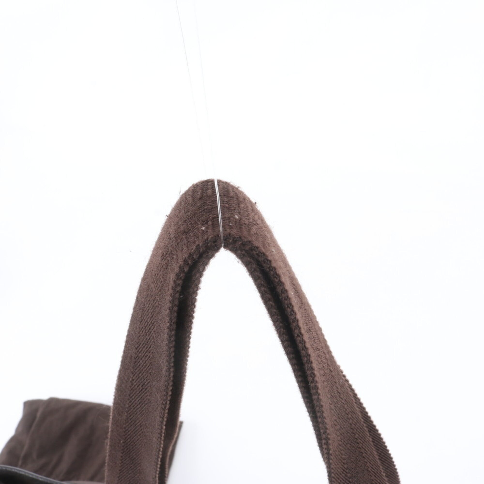 Gucci Brown Leather Nylon Shoulder Bag Tote Bag (Pre-Owned)