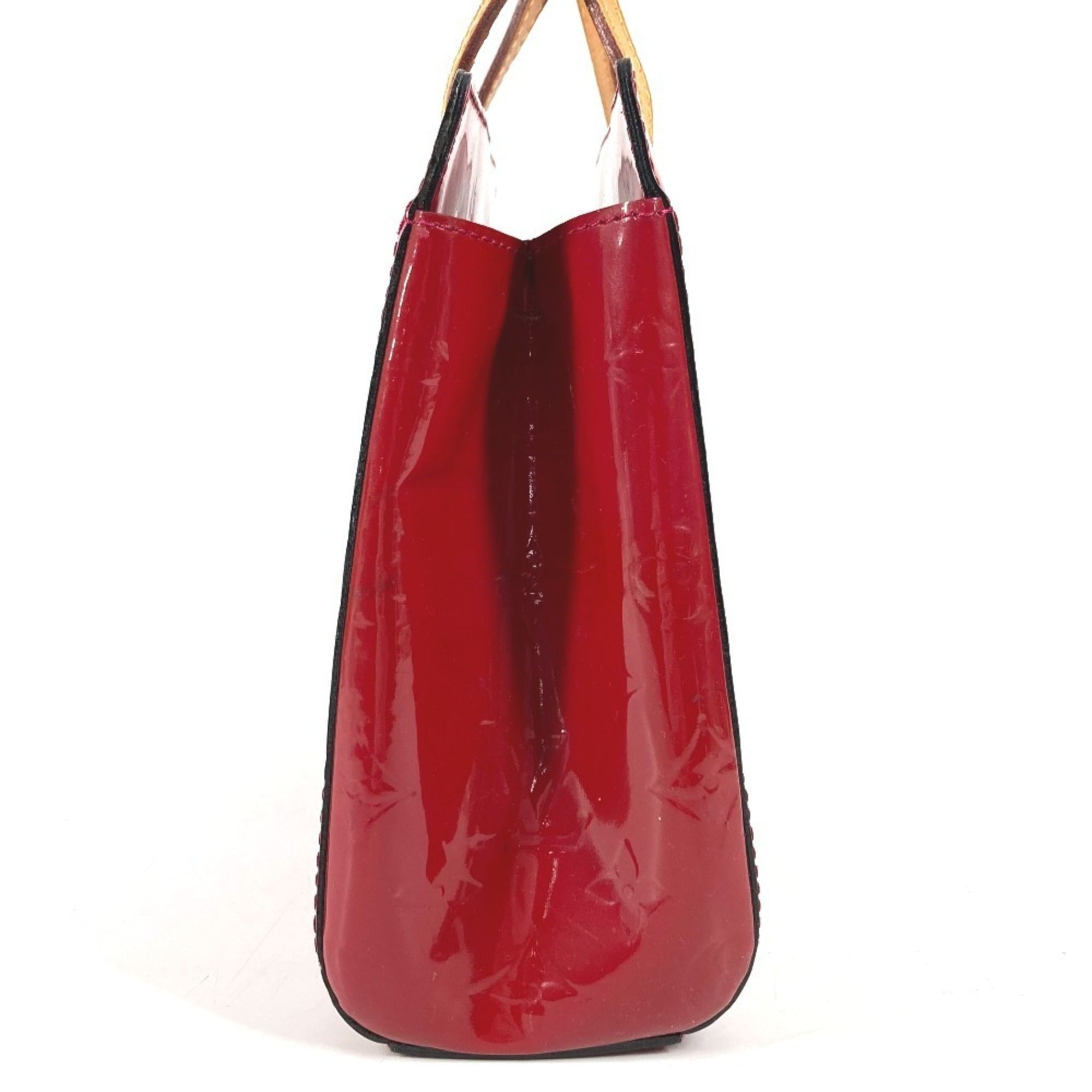 Louis Vuitton Indian Rose Red Color Monogram Vernis Canvas Handbag Tote Bag (Pre-Owned)