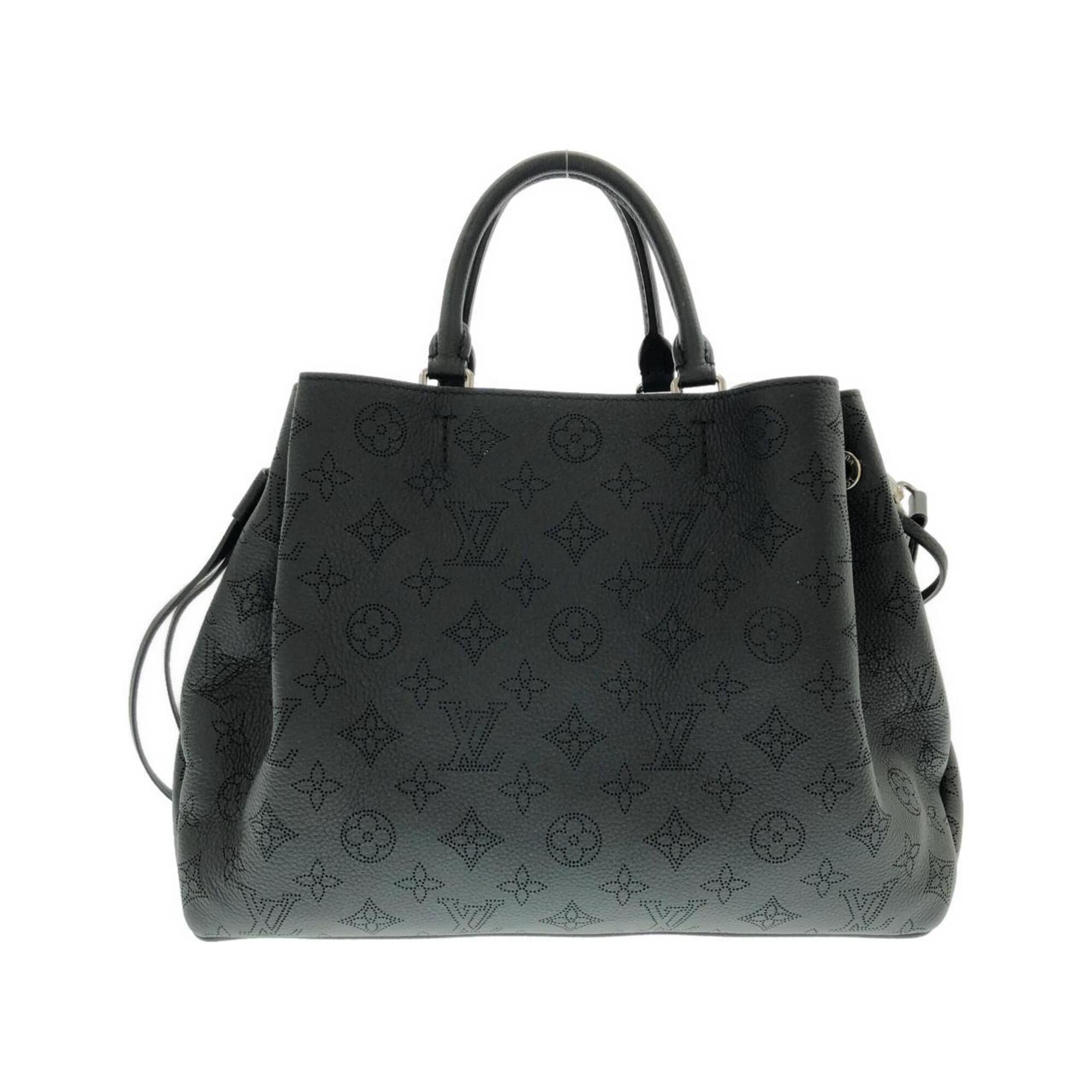 Louis Vuitton Mahina Black Mahina Leather Handbag (Pre-Owned)