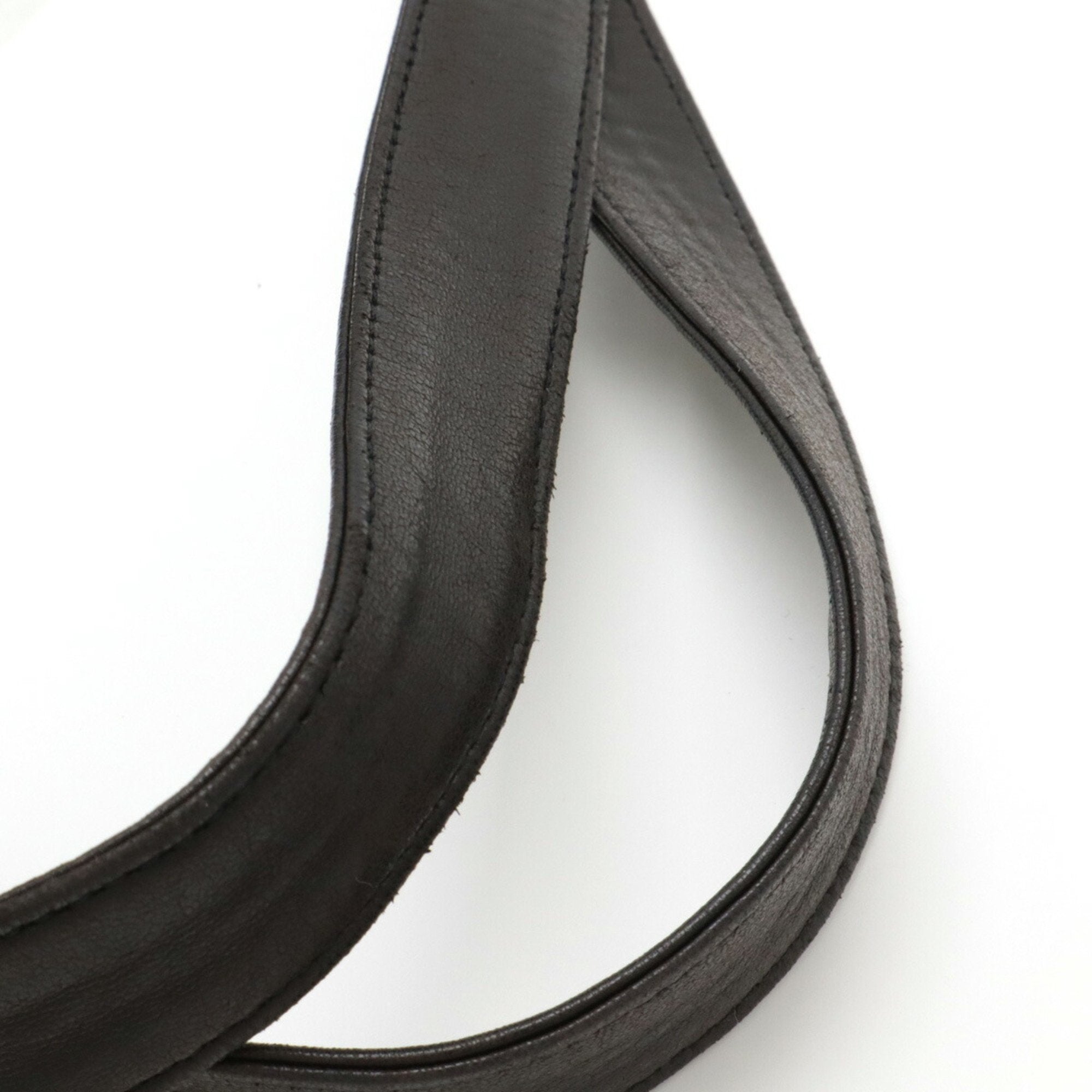 Chanel Black Leather Shoulder Bag Tote Bag (Pre-Owned)