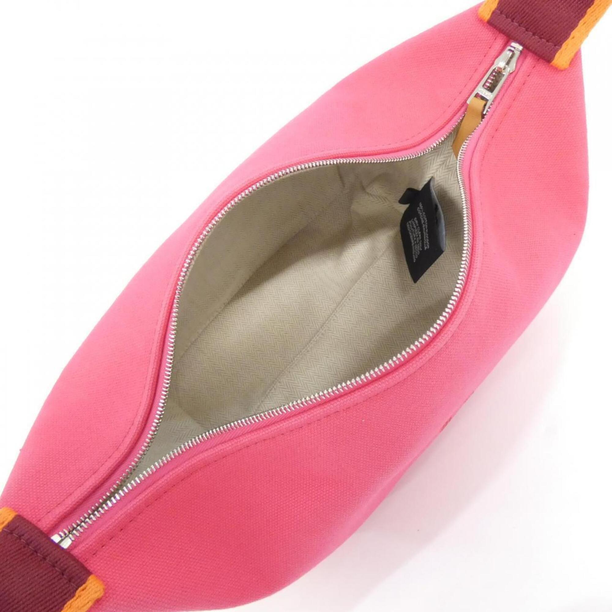 Hermes Pink Canvas Handbag Pouch (Pre-Owned)