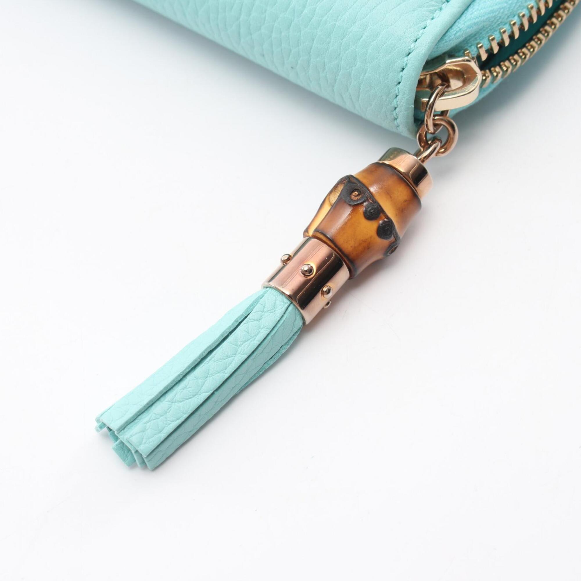 Gucci Blue Leather Long Wallet (Bi-Fold) (Pre-Owned)