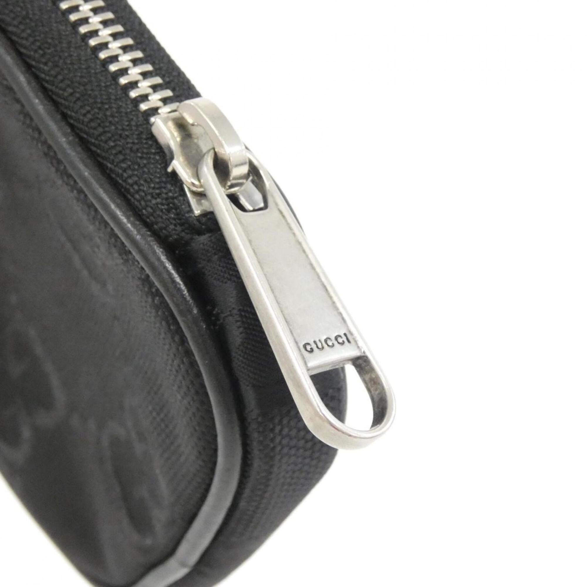 Gucci Black Nylon Leather Handbag Pouch (Pre-Owned)
