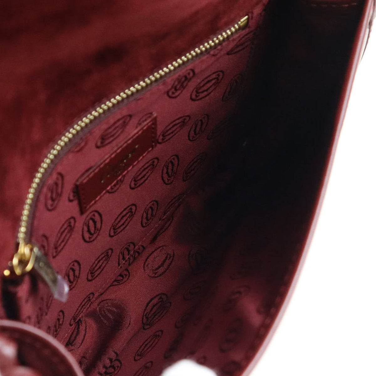 Cartier Burgundy Leather Shoulder Bag (Pre-Owned)
