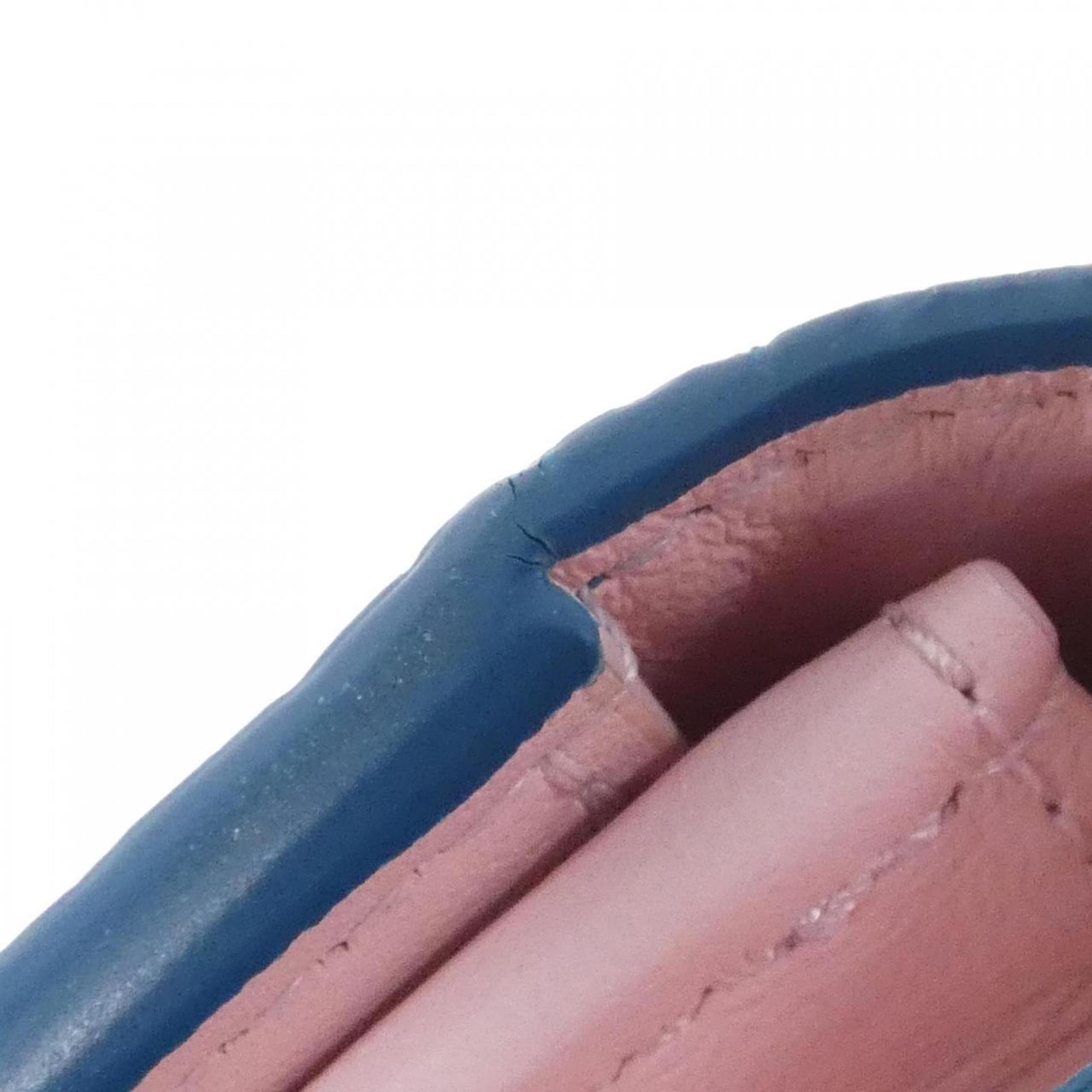 Louis Vuitton Blue Leather Long Wallet (Bi-Fold) (Pre-Owned)