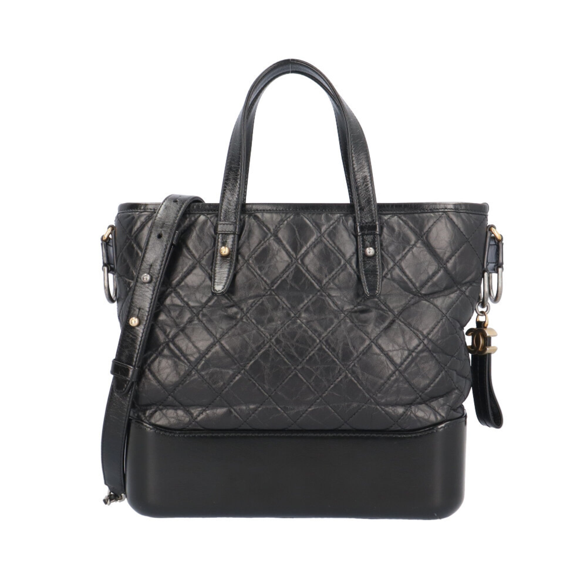Chanel Black Leather Shoulder Bag (Pre-Owned)