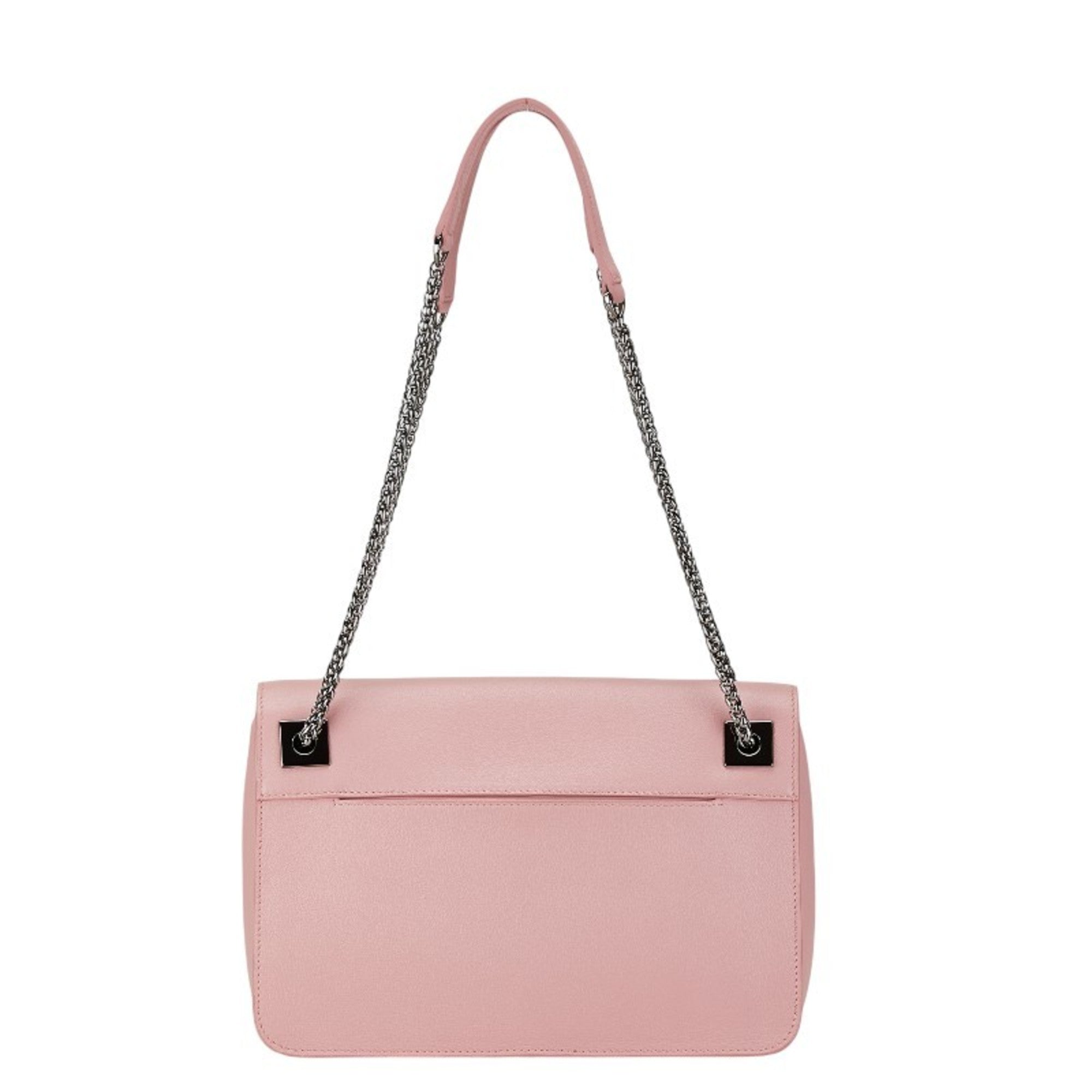 Furla Pink Leather Handbag Shoulder Bag (Pre-Owned)