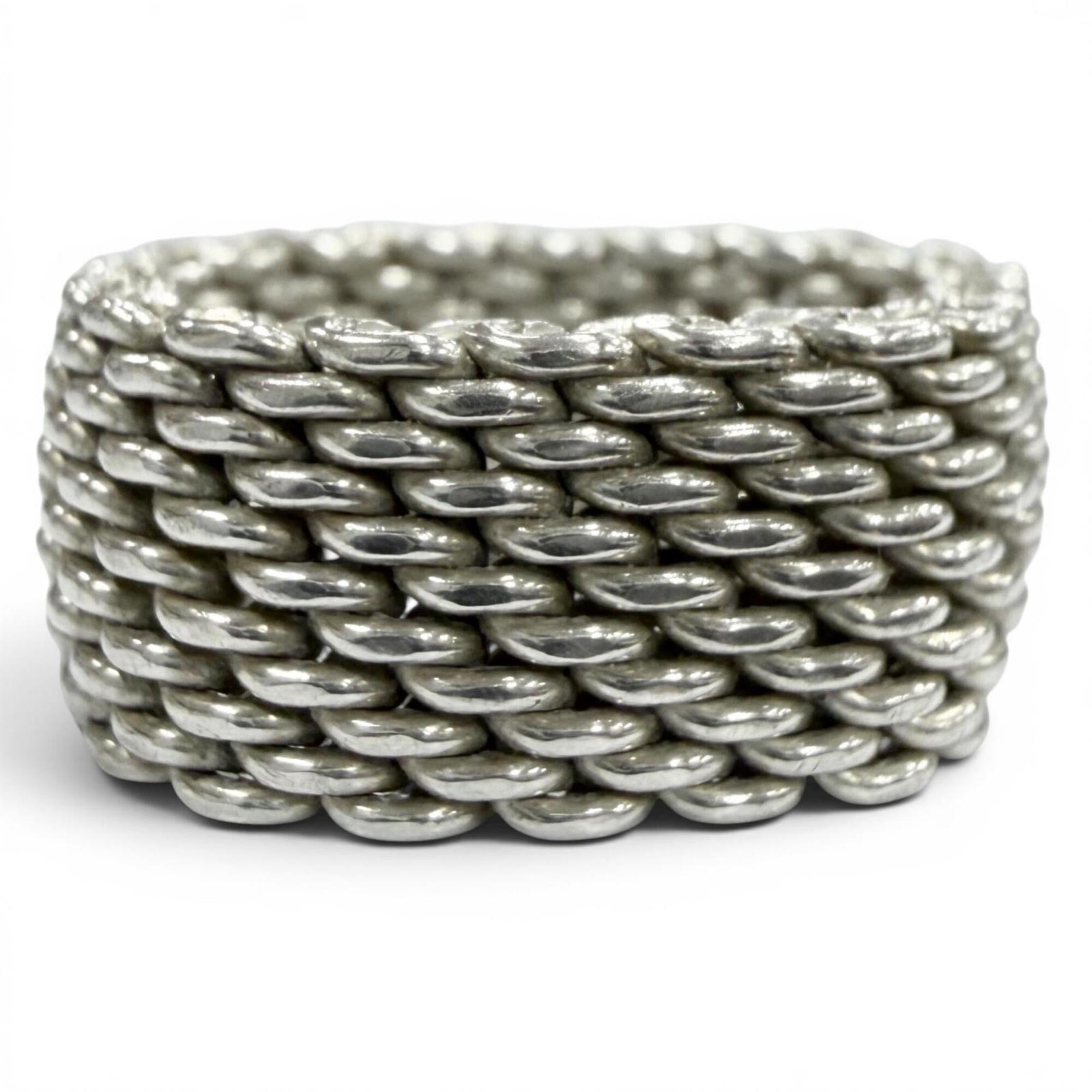 Tiffany Silver Silver 925 Band Ring (Pre-Owned)