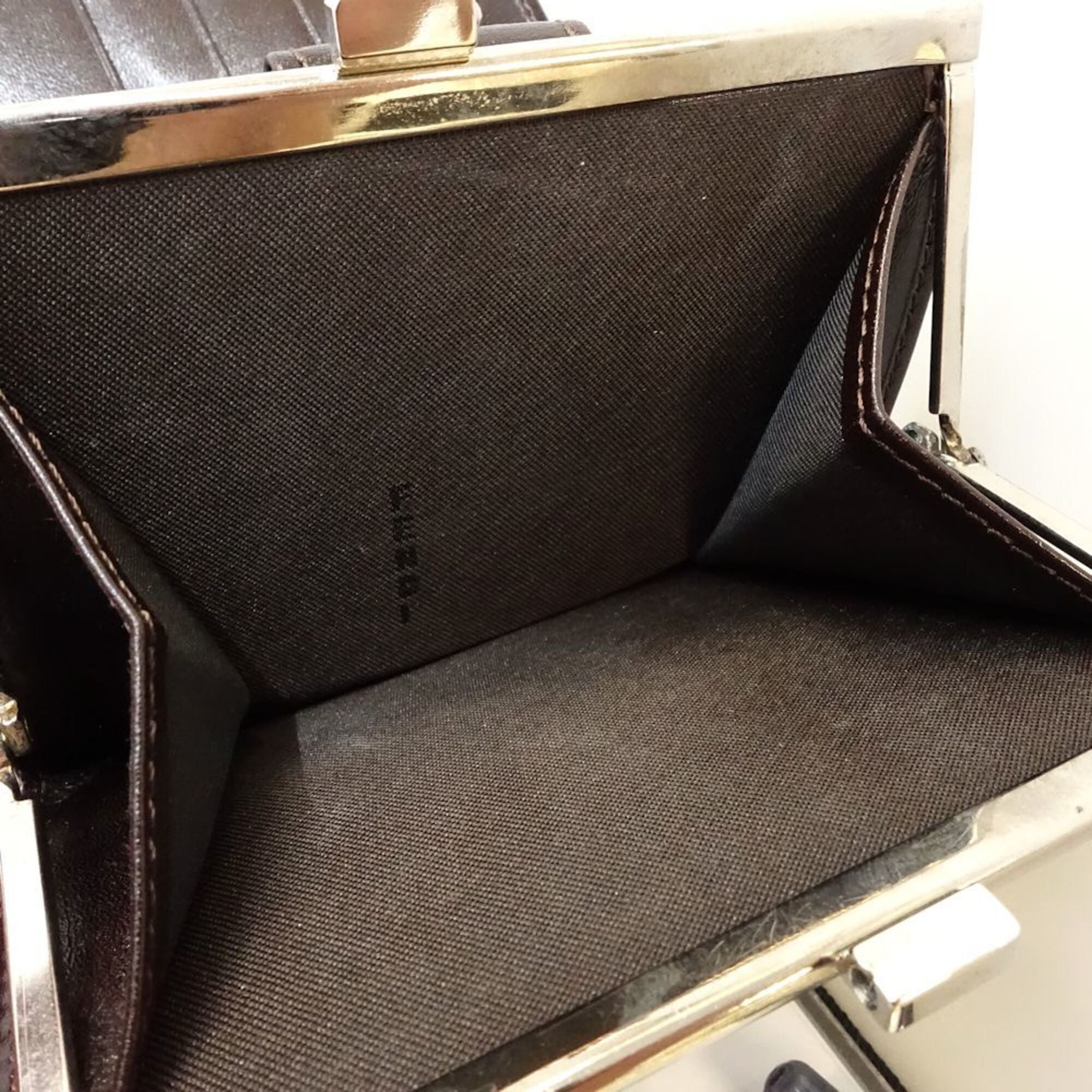 Fendi Zucca Brown Canvas Leather Wallet (Bi-Fold) (Pre-Owned)
