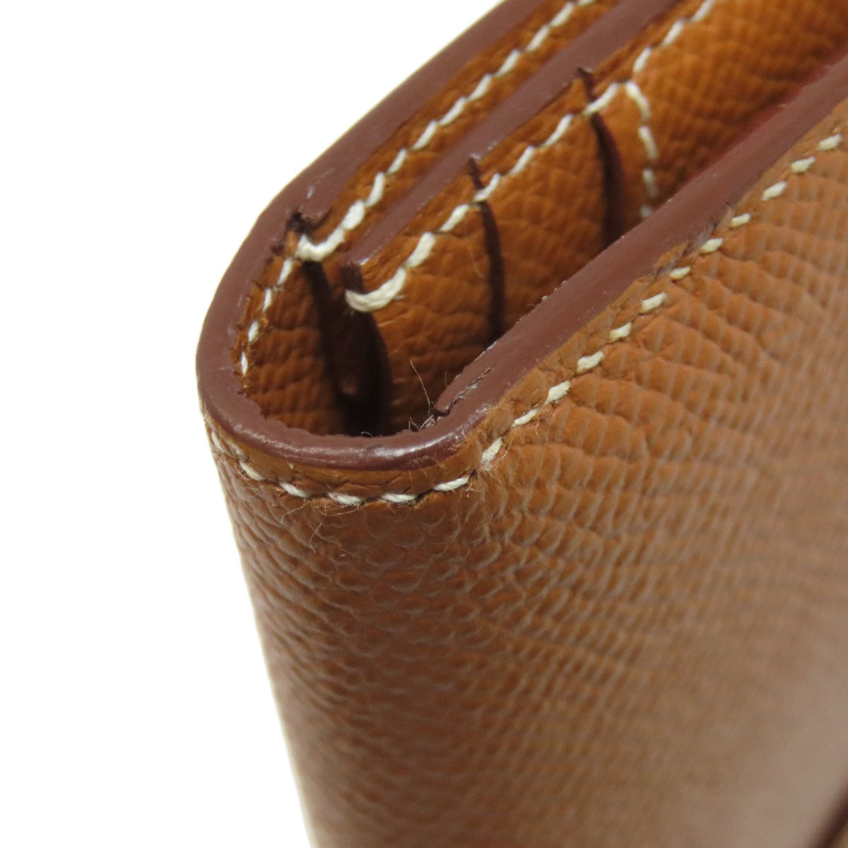 Hermes Gold Brown Epsom Leather Long Wallet (Bi-Fold) (Pre-Owned)