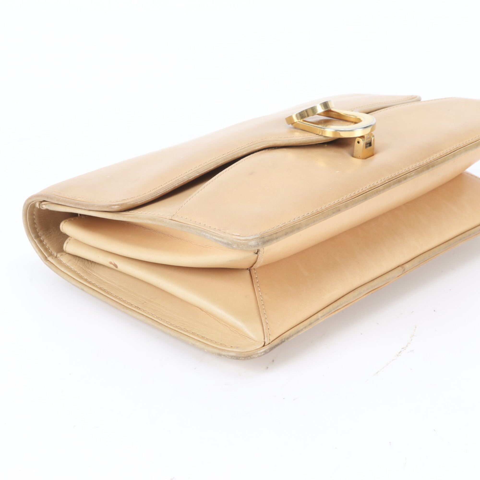 Gucci Beige Leather Handbag Tote Bag (Pre-Owned)