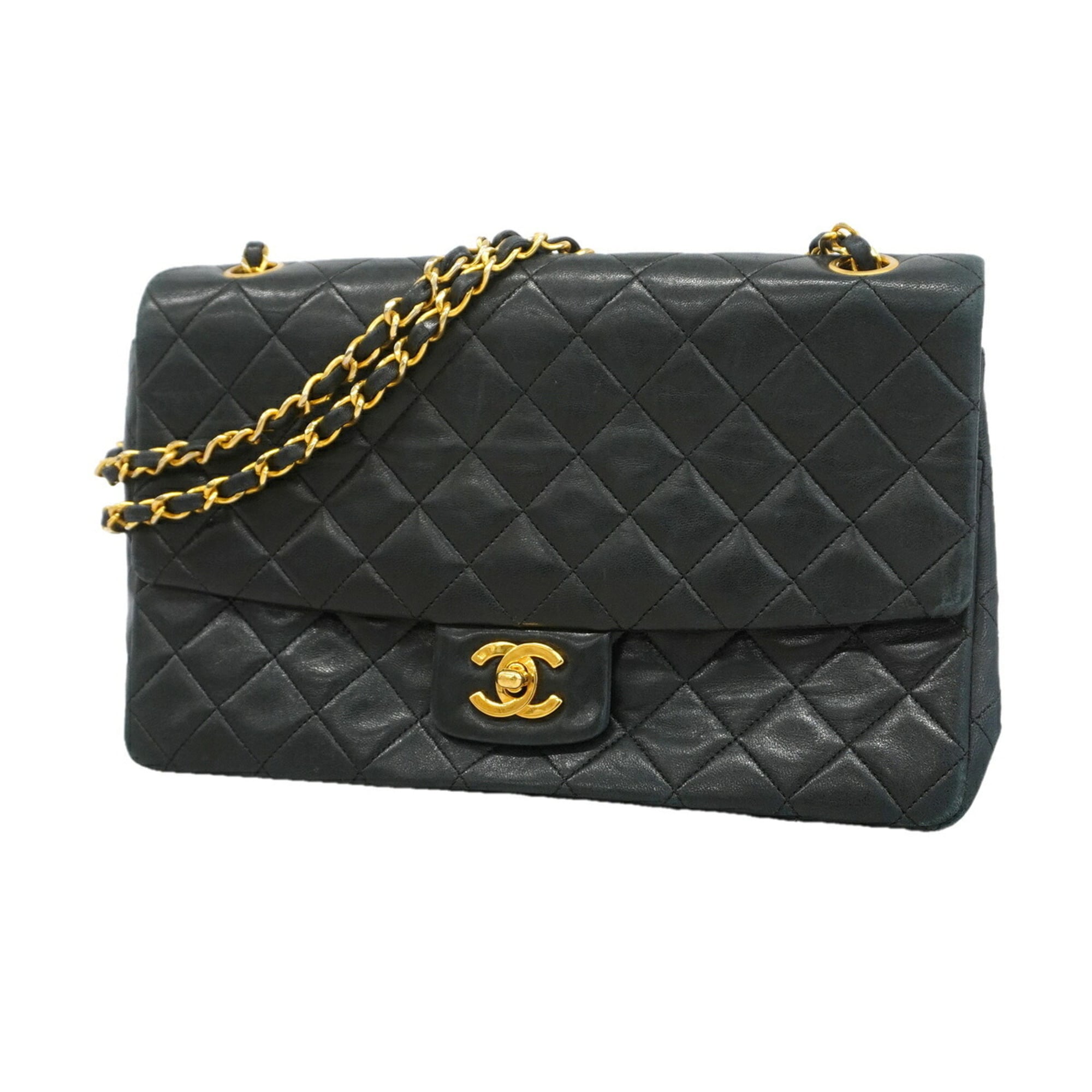 Chanel Black Leather Shoulder Bag (Pre-Owned)