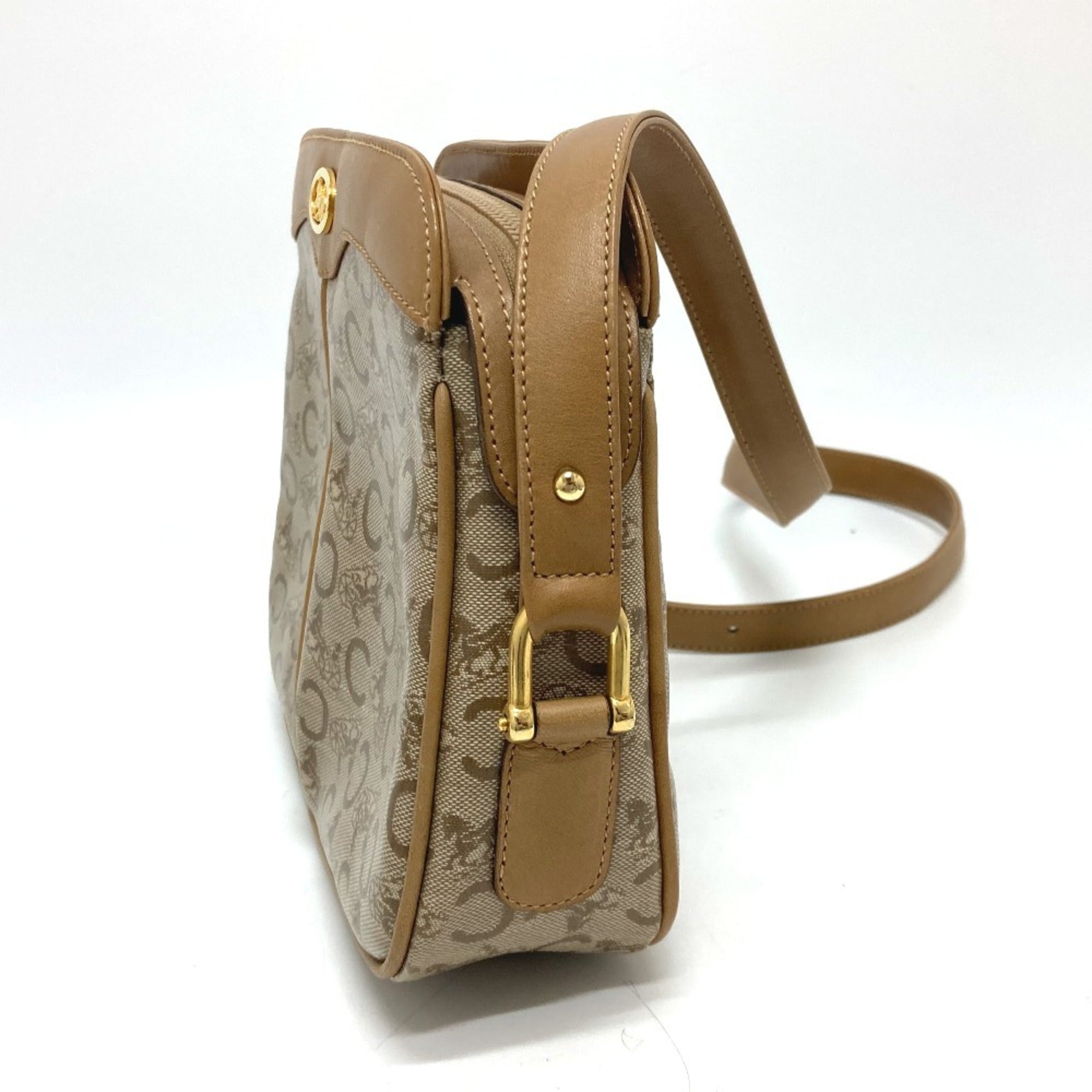 Celine Macadam Beige Pvc Leather Shoulder Bag (Pre-Owned)
