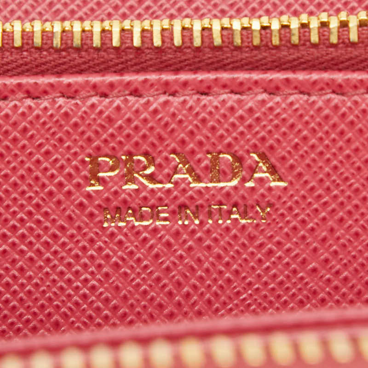 Prada Pink Leather Long Wallet (Bi-Fold) (Pre-Owned)