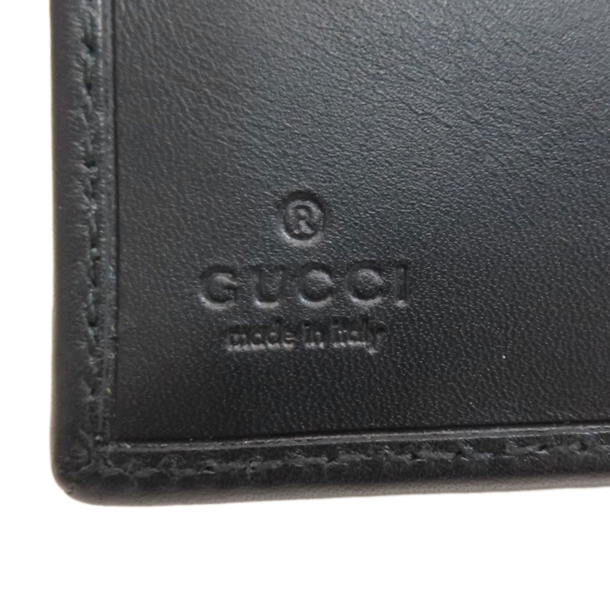 Gucci Black Canvas Leather Wallet (Bi-Fold) (Pre-Owned)