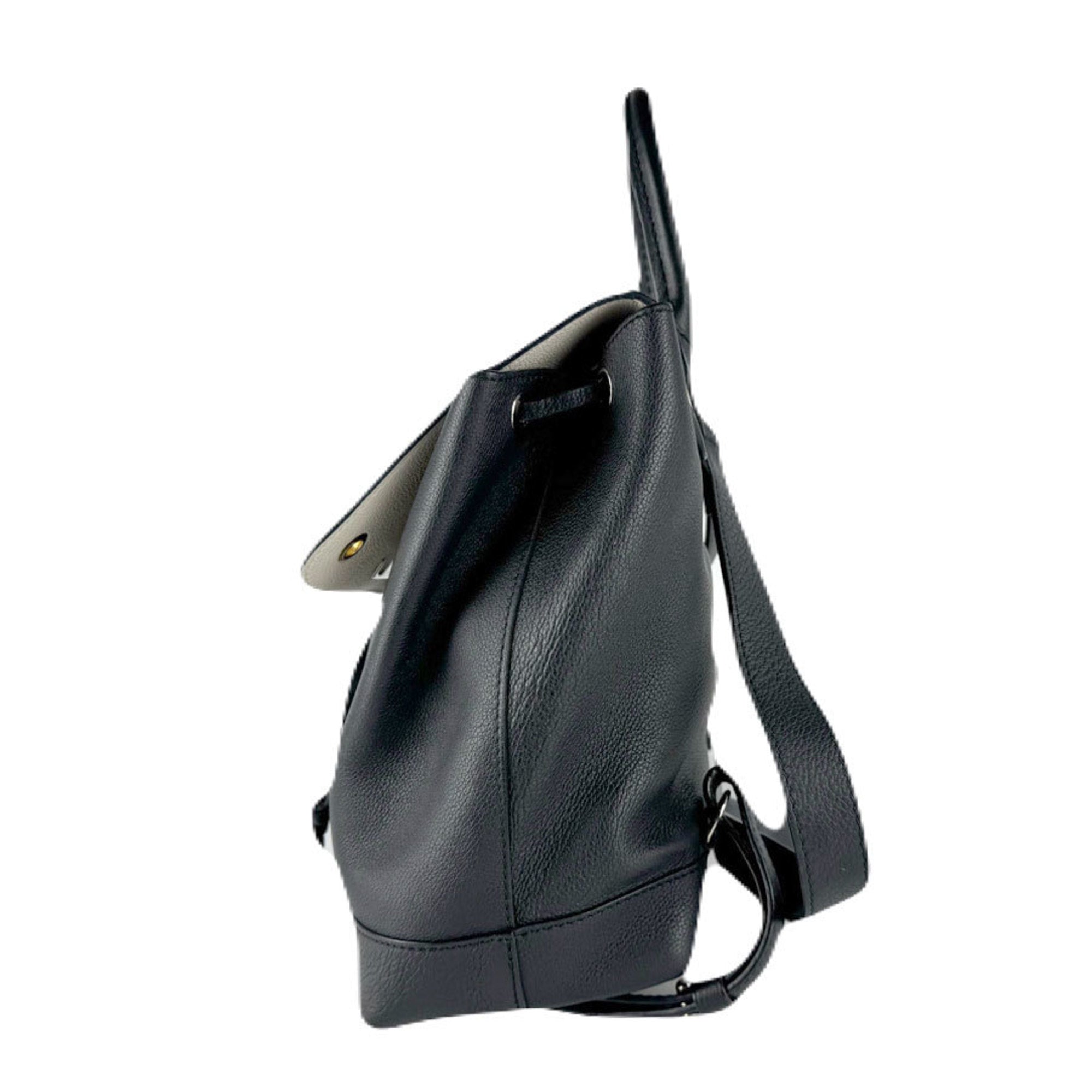 Louis Vuitton Black Off-White Leather Backpack (Pre-Owned)