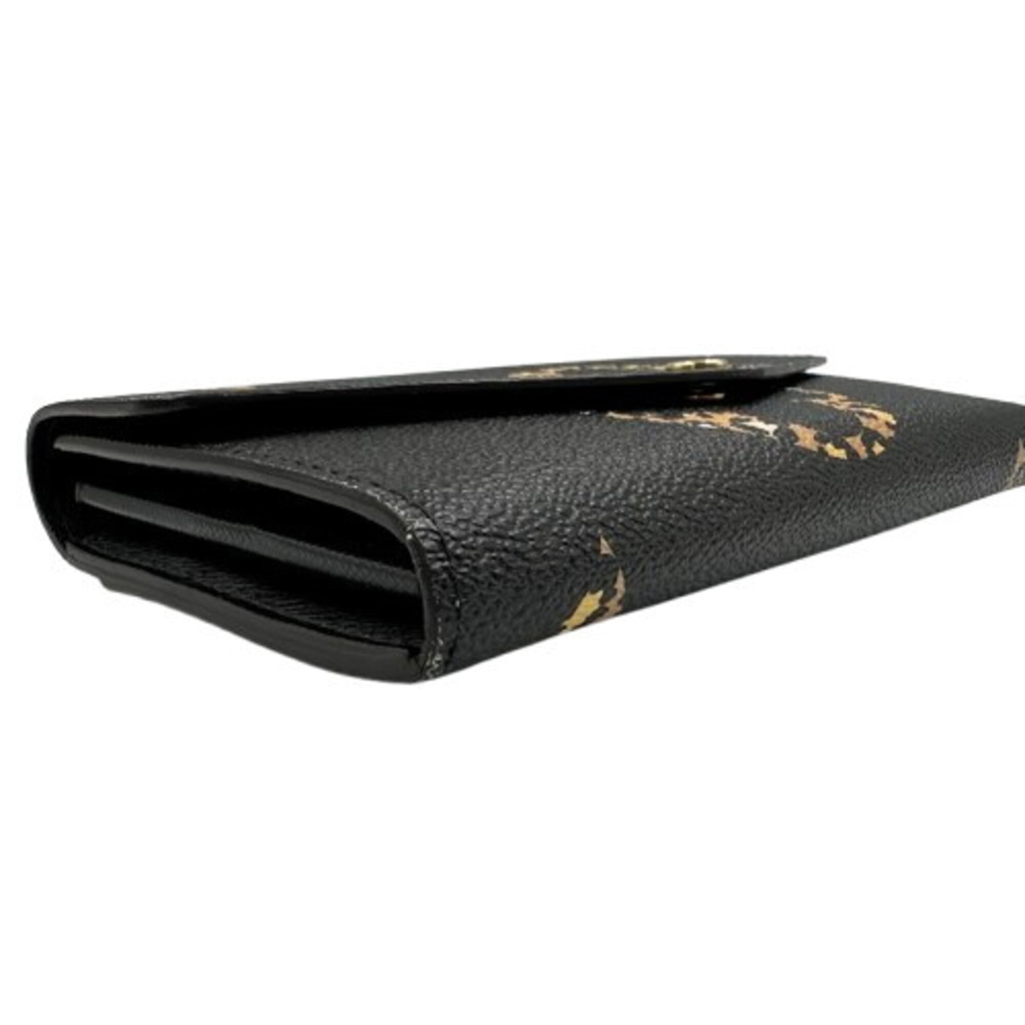 Louis Vuitton Black Brown Pvc Long Wallet (Bi-Fold) (Pre-Owned)