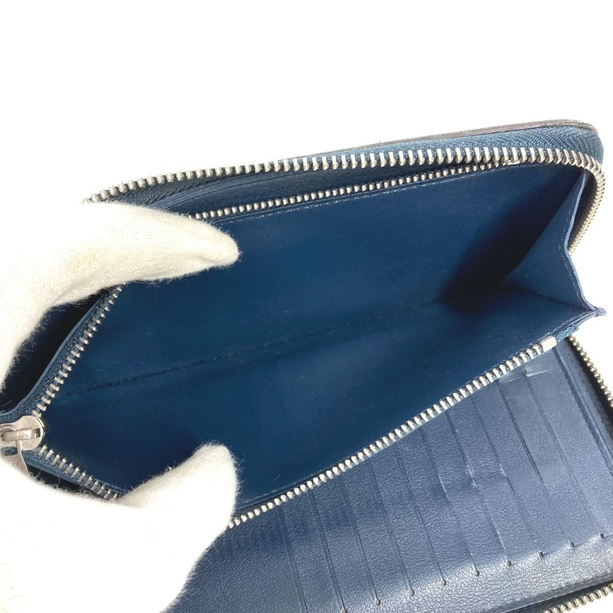 Louis Vuitton Galle Navy Long Wallet (Bi-Fold) (Pre-Owned)