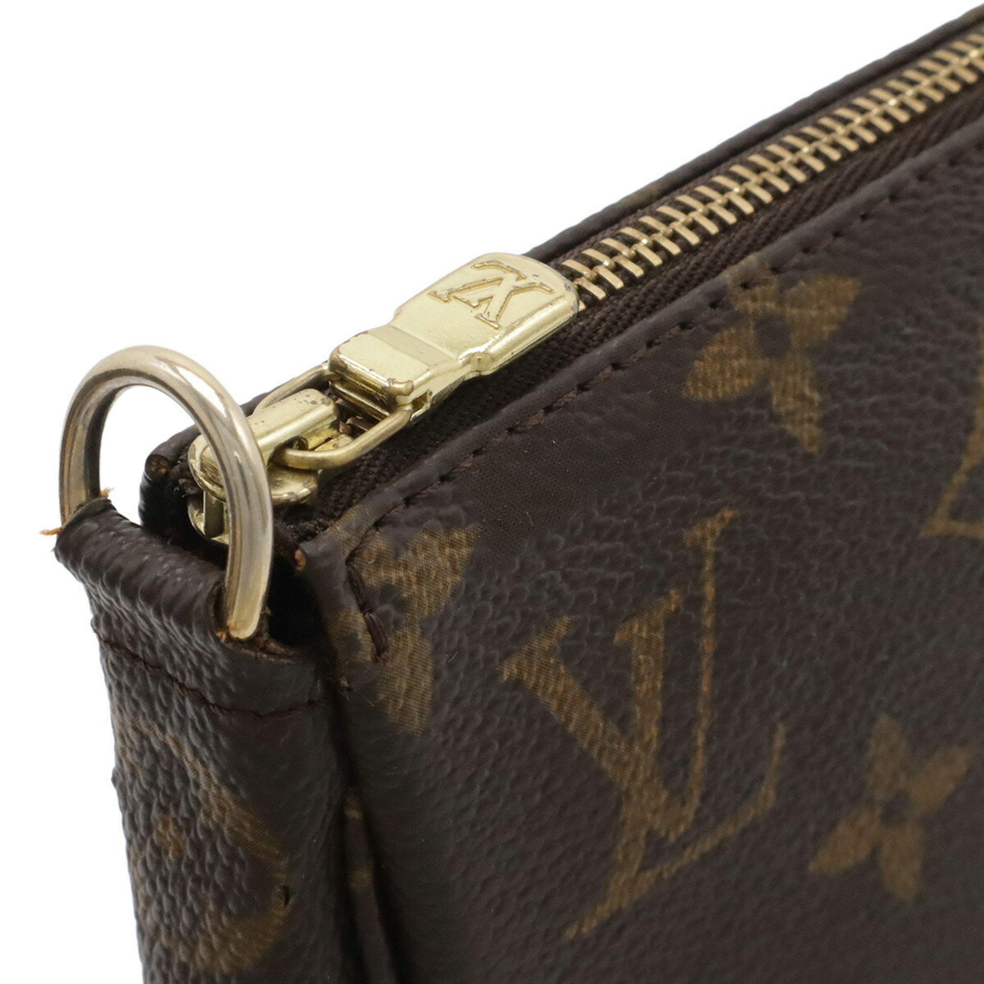 Louis Vuitton Brown Monogram Canvas Handbag Pochette Pouch (Pre-Owned)