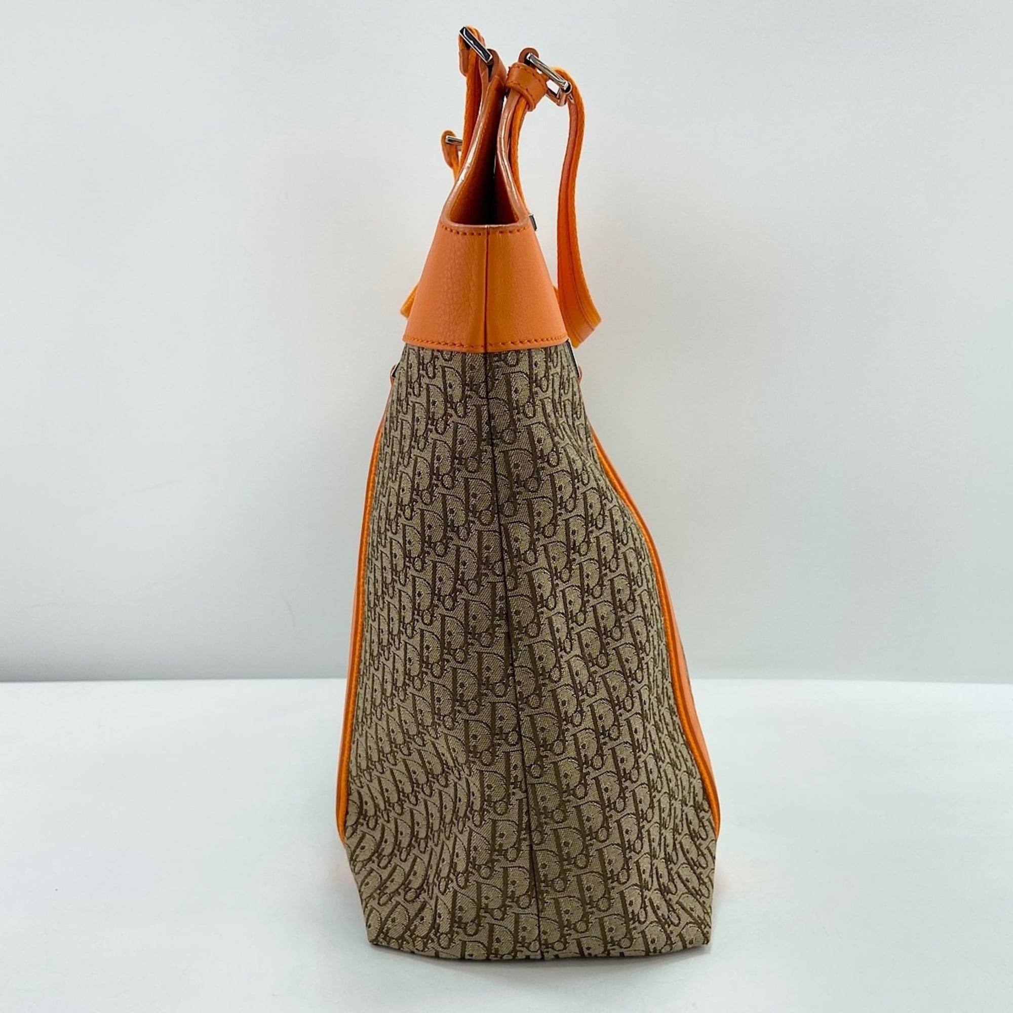 Christian Dior Orange Canvas Tote Bag (Pre-Owned)