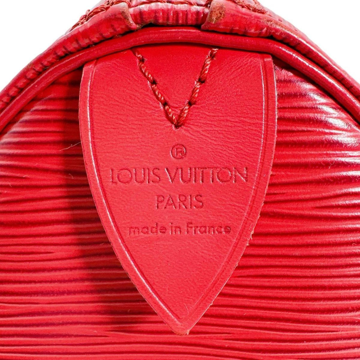 Louis Vuitton Castilian Red Red Color Epi Leather Handbag (Pre-Owned)