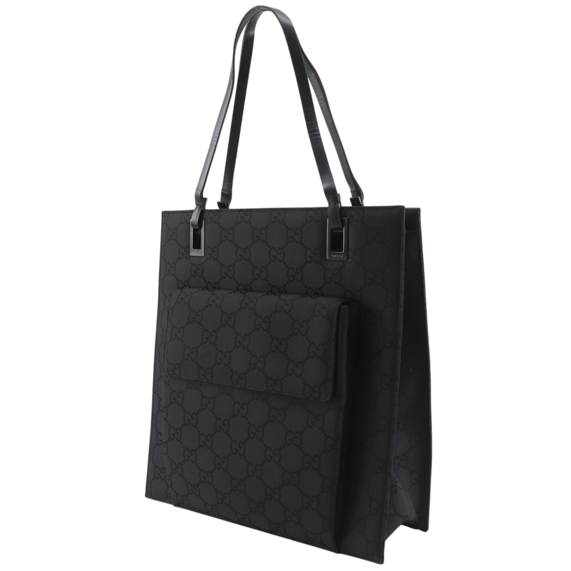 Gucci Black Nylon Canvas Tote Bag (Pre-Owned)