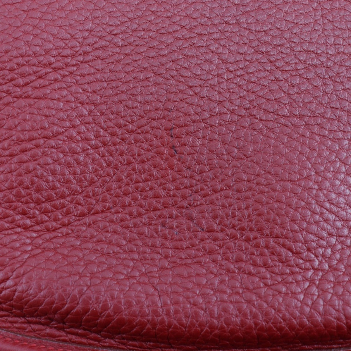 Hermes Red Color Taurillon Clemence Leather Shoulder Bag (Pre-Owned)