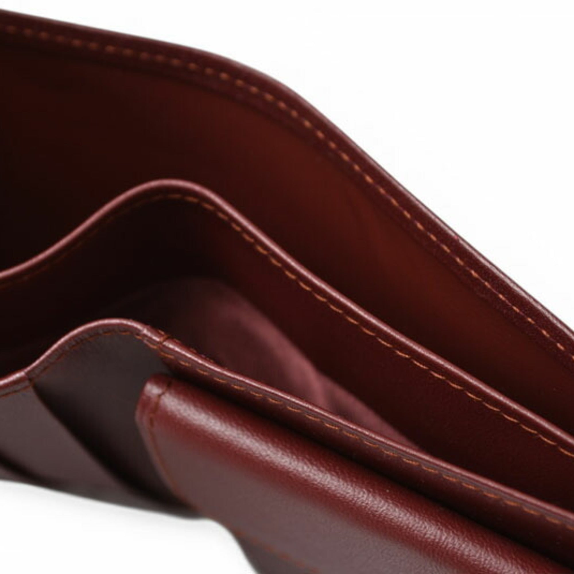 Cartier Bordeaux Leather Wallet (Bi-Fold) (Pre-Owned)