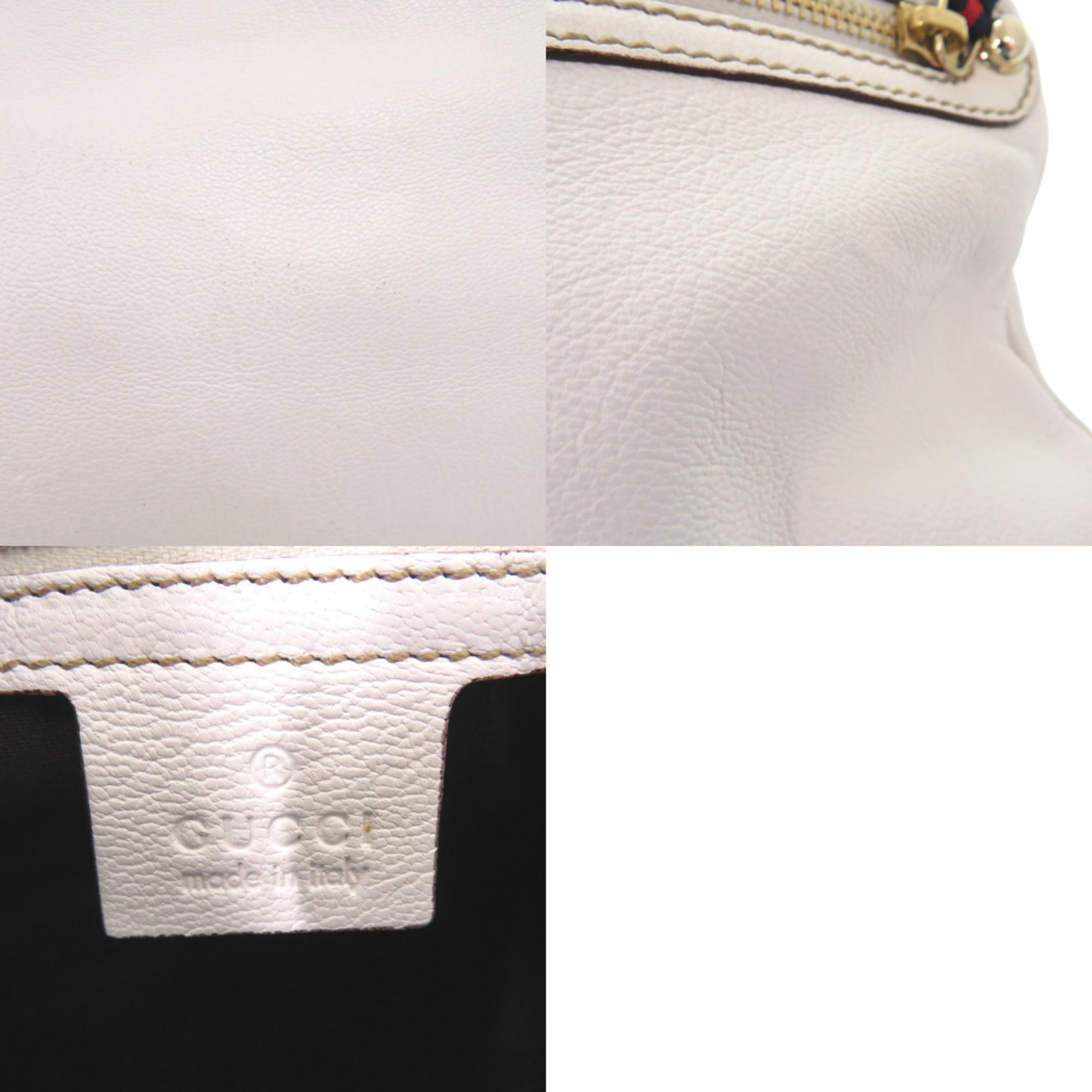 Gucci White Leather Shoulder Bag (Pre-Owned)