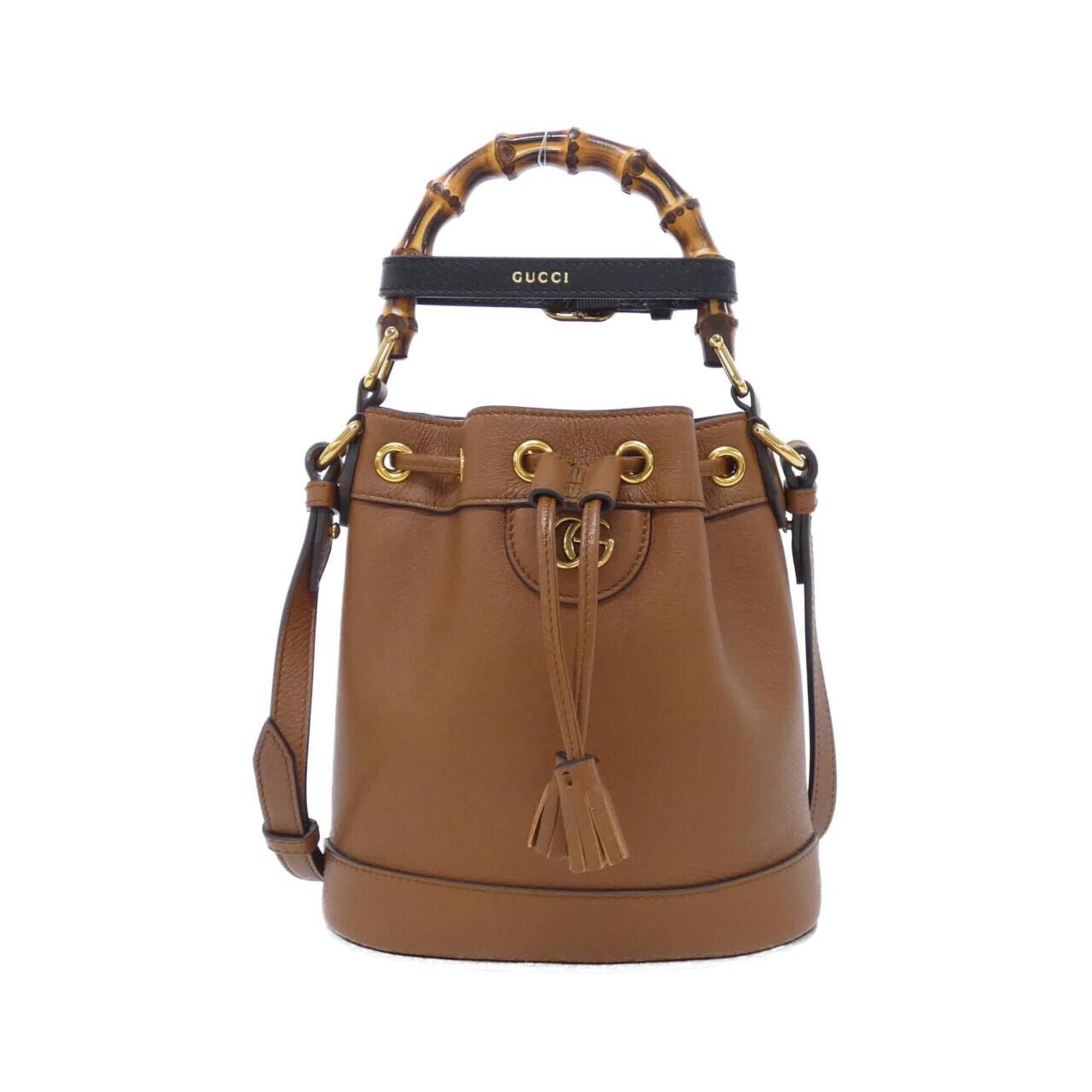 Gucci Brown Leather Handbag (Pre-Owned)