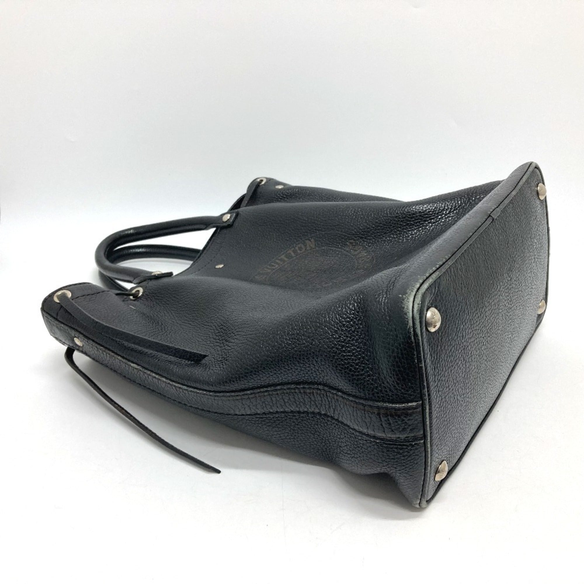 Louis Vuitton Black Noir Leather Tote Bag (Pre-Owned)