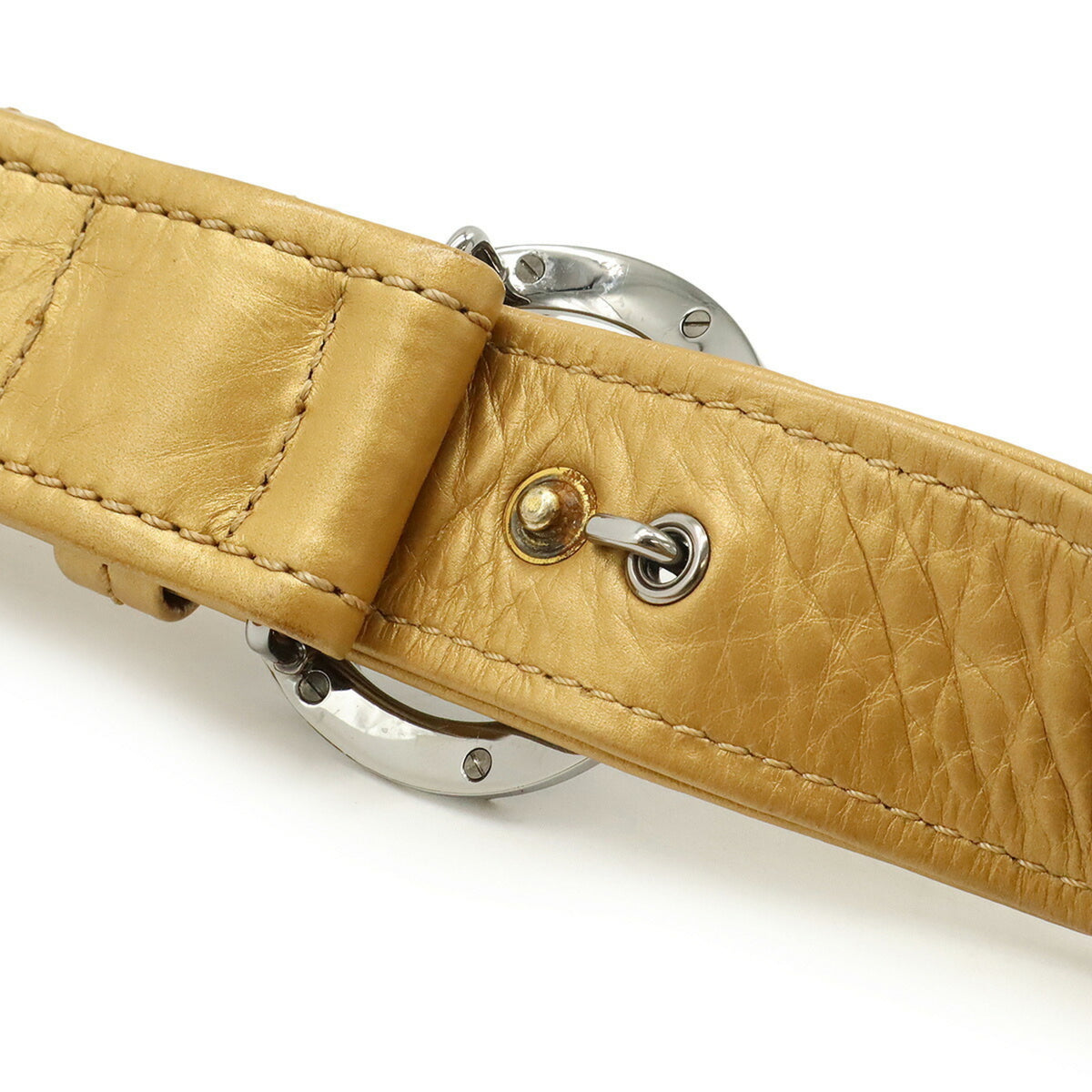 Chanel Gold Leather Shoulder Bag (Pre-Owned)