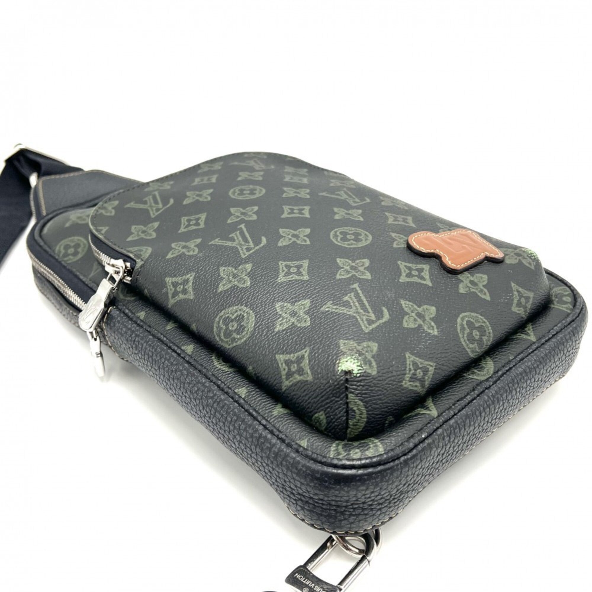 Louis Vuitton Monogram Black Green Monogram Shoulder Bag Sling Bag (Pre-Owned)