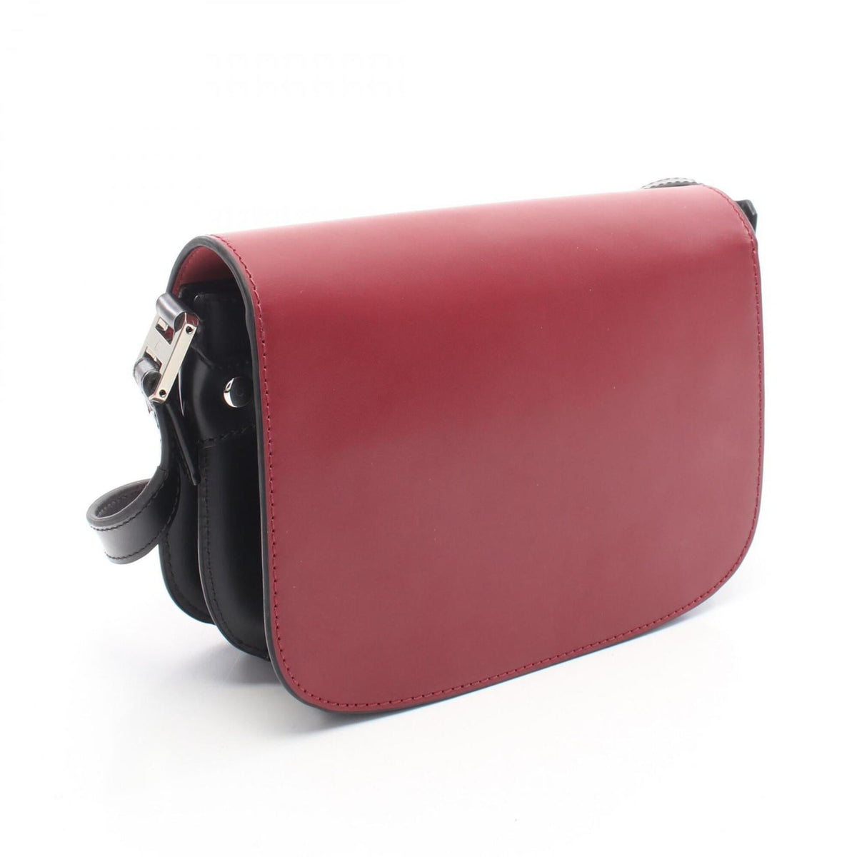 Mcm Black Bordeaux Pink Leather Handbag Shoulder Bag (Pre-Owned)