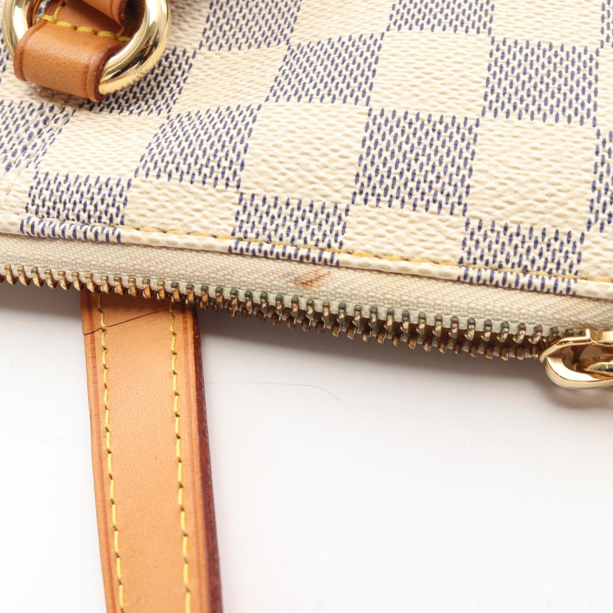 Louis Vuitton White Pvc Leather Handbag Tote Bag (Pre-Owned)