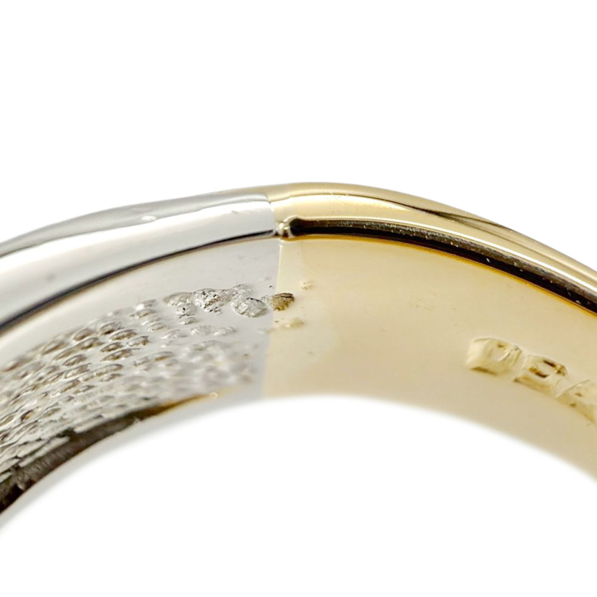Celine Silver Yellow Gold Yellow Gold (18K) Platinum 900 Band Ring (Pre-Owned)
