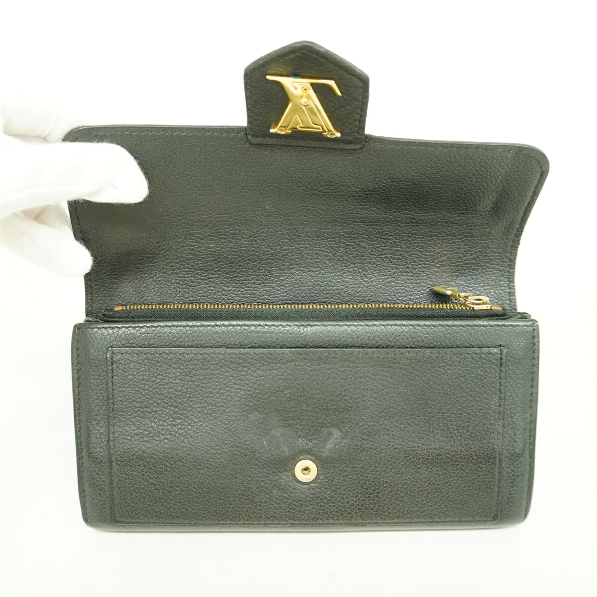 Louis Vuitton Noir Long Wallet (Bi-Fold) (Pre-Owned)