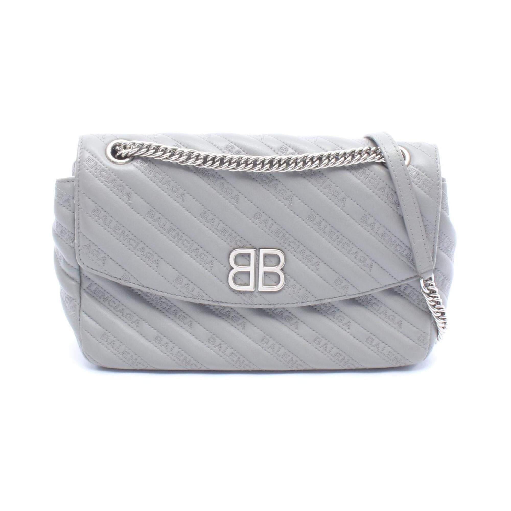 Balenciaga Gray Leather Handbag Shoulder Bag (Pre-Owned)