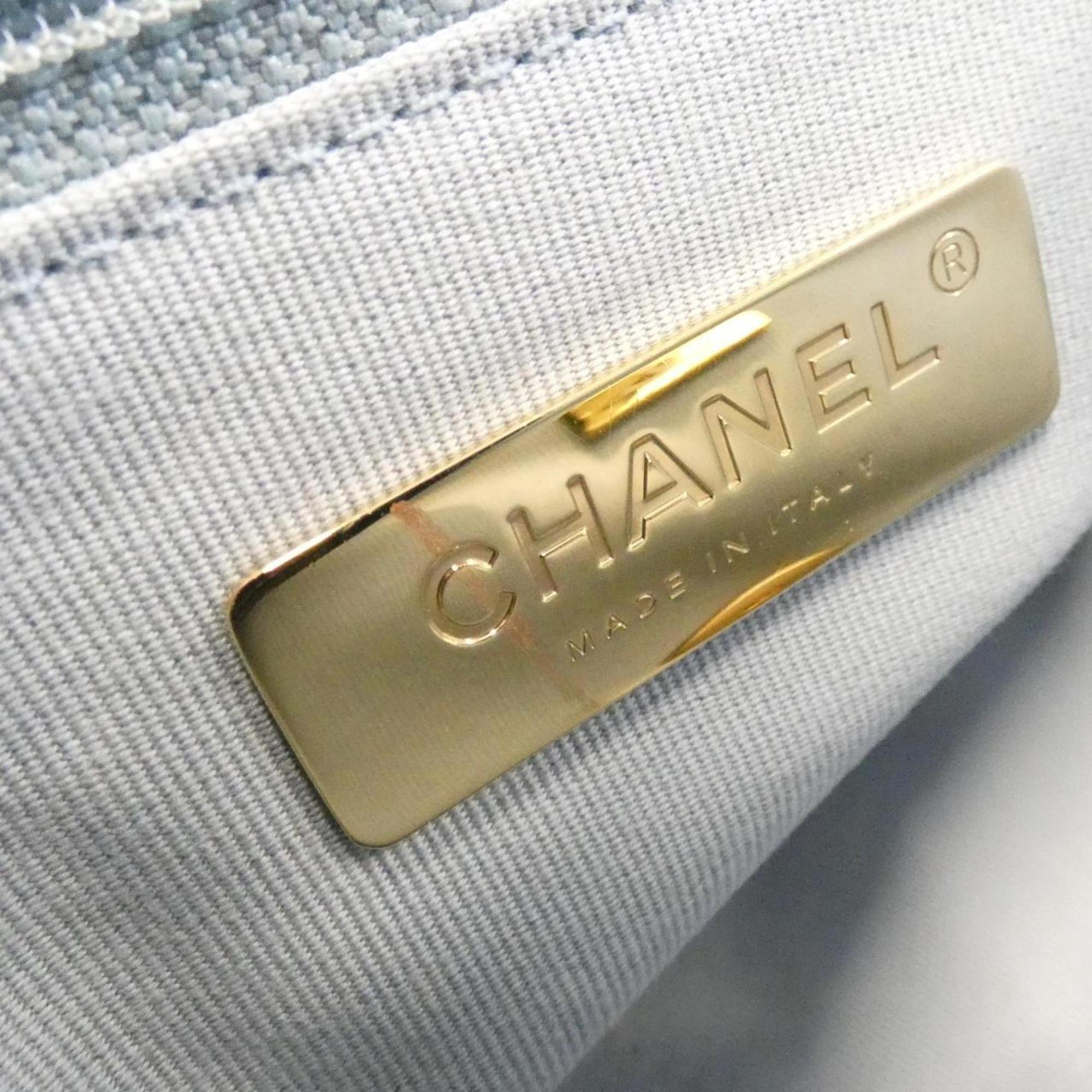 Chanel Light Blue Cord Shoulder Bag (Pre-Owned)