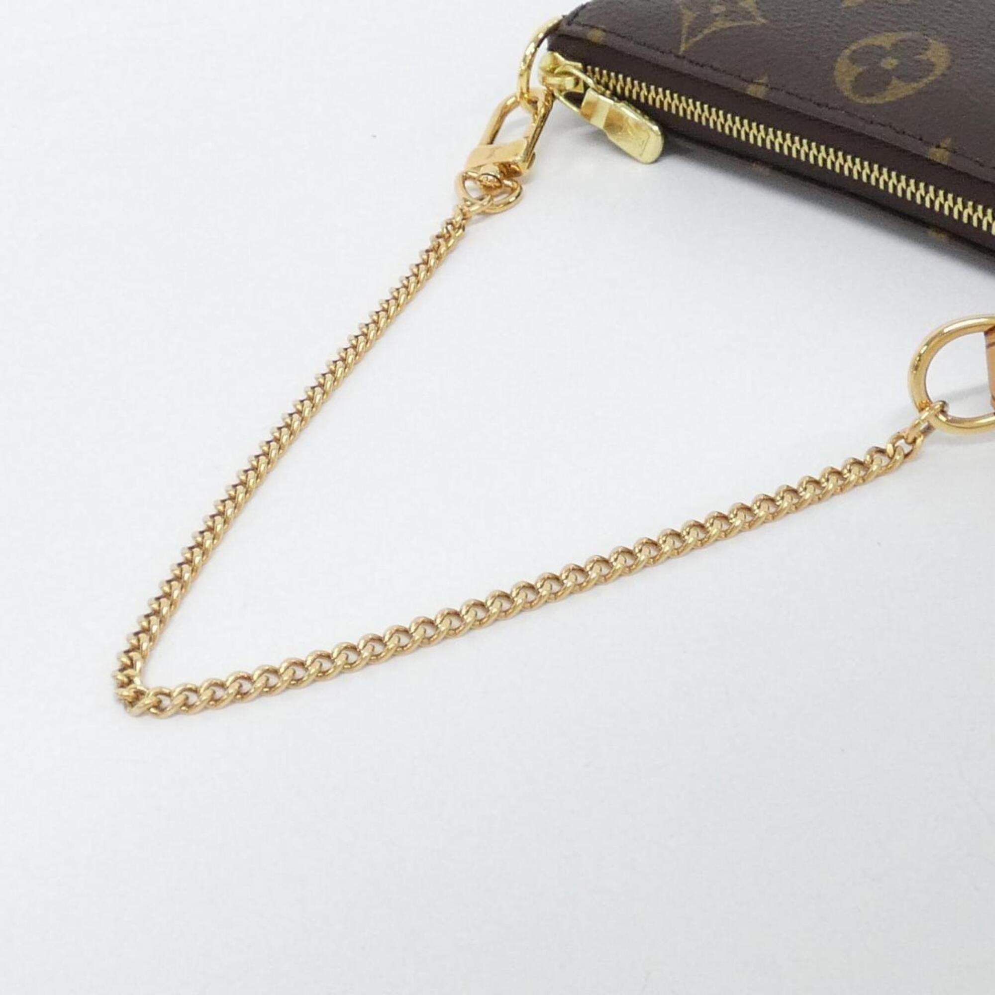 Louis Vuitton Marron Coated Canvas Pochette Pouch (Pre-Owned)