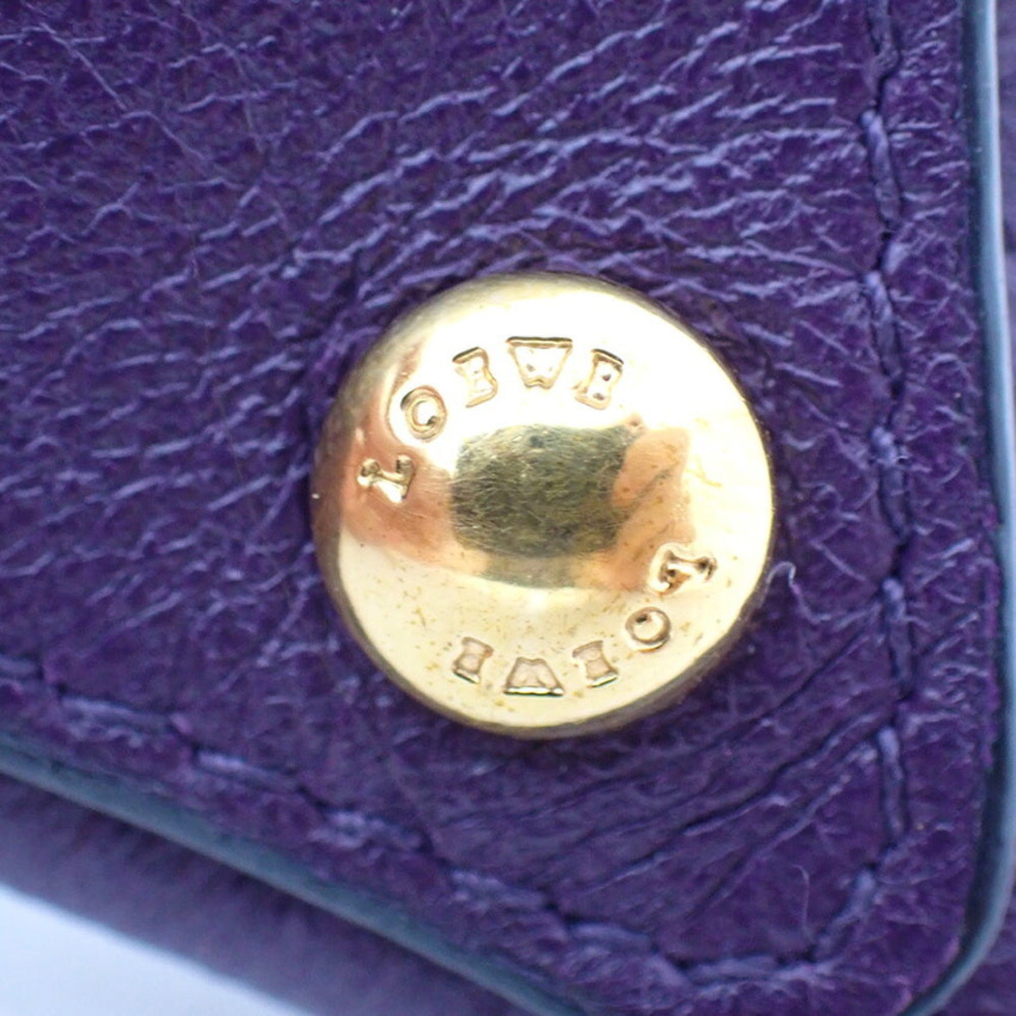 Loewe Gold Leather Coin Purse/Coin Case (Pre-Owned)