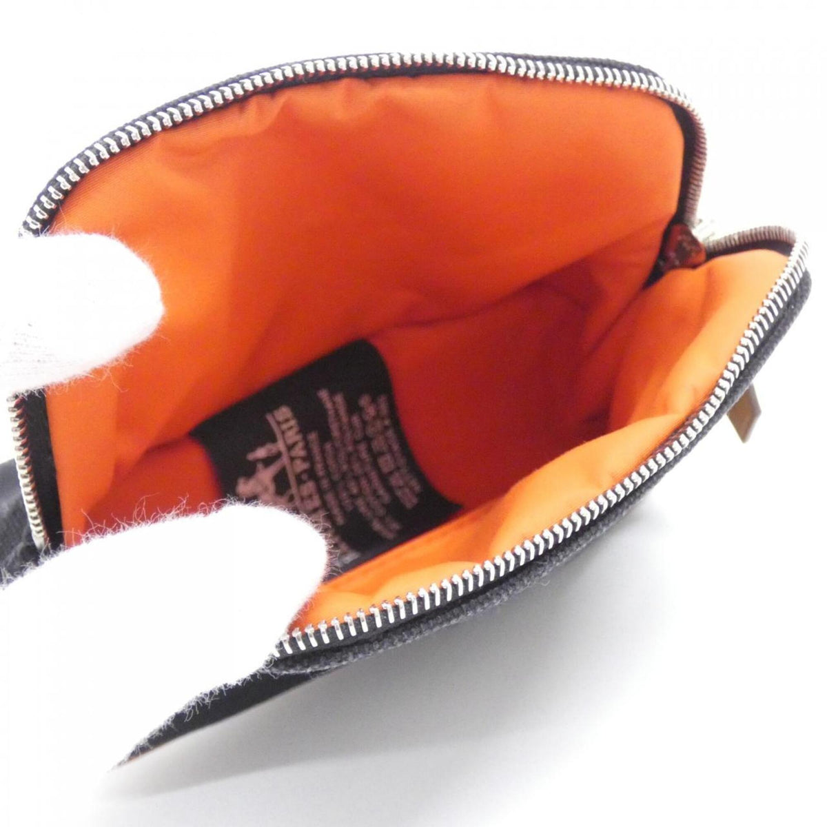 Hermes Black Canvas Pouch (Pre-Owned)